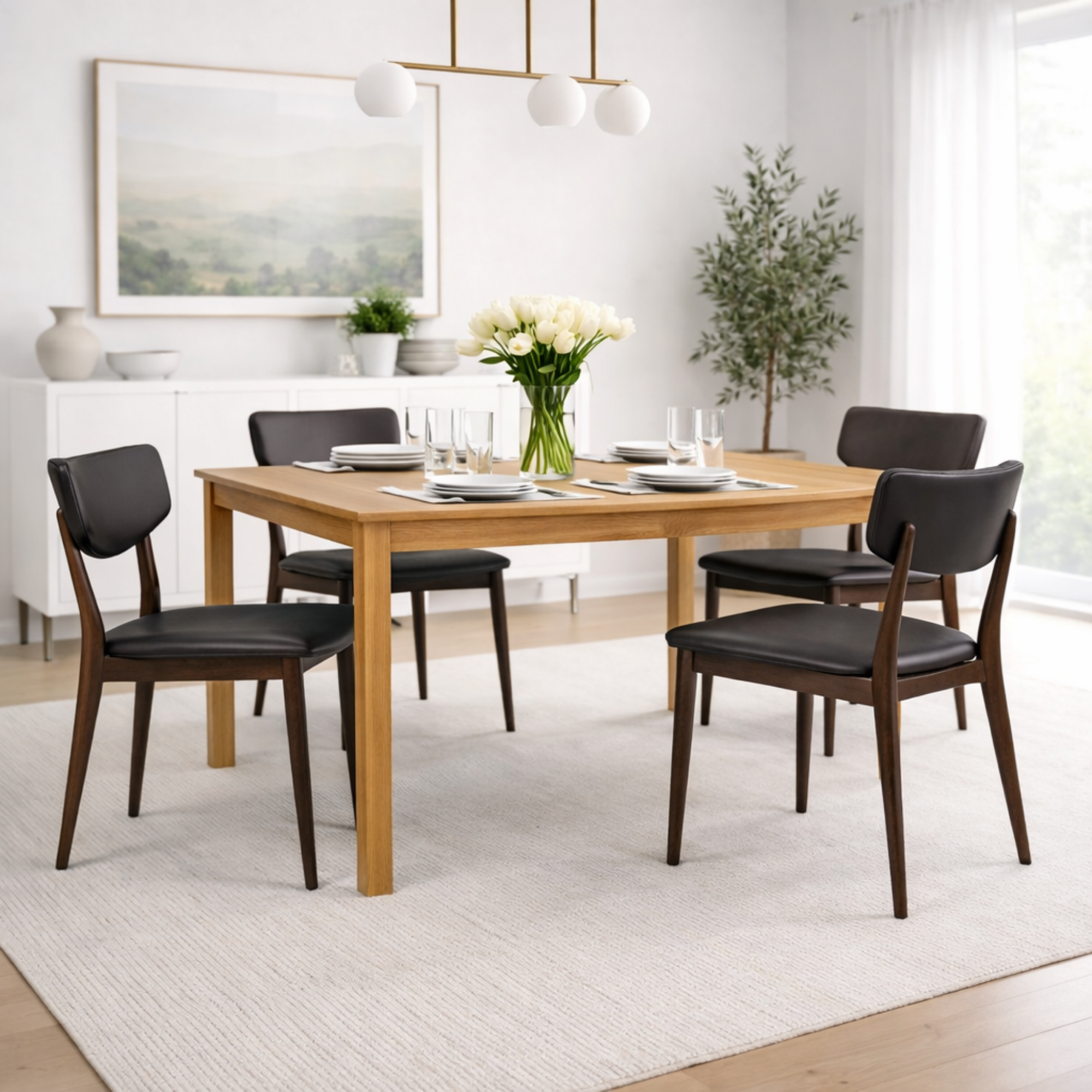 Vennie Dining Side Chair in Brown | CastleUp Experience Centre Online Furniture
