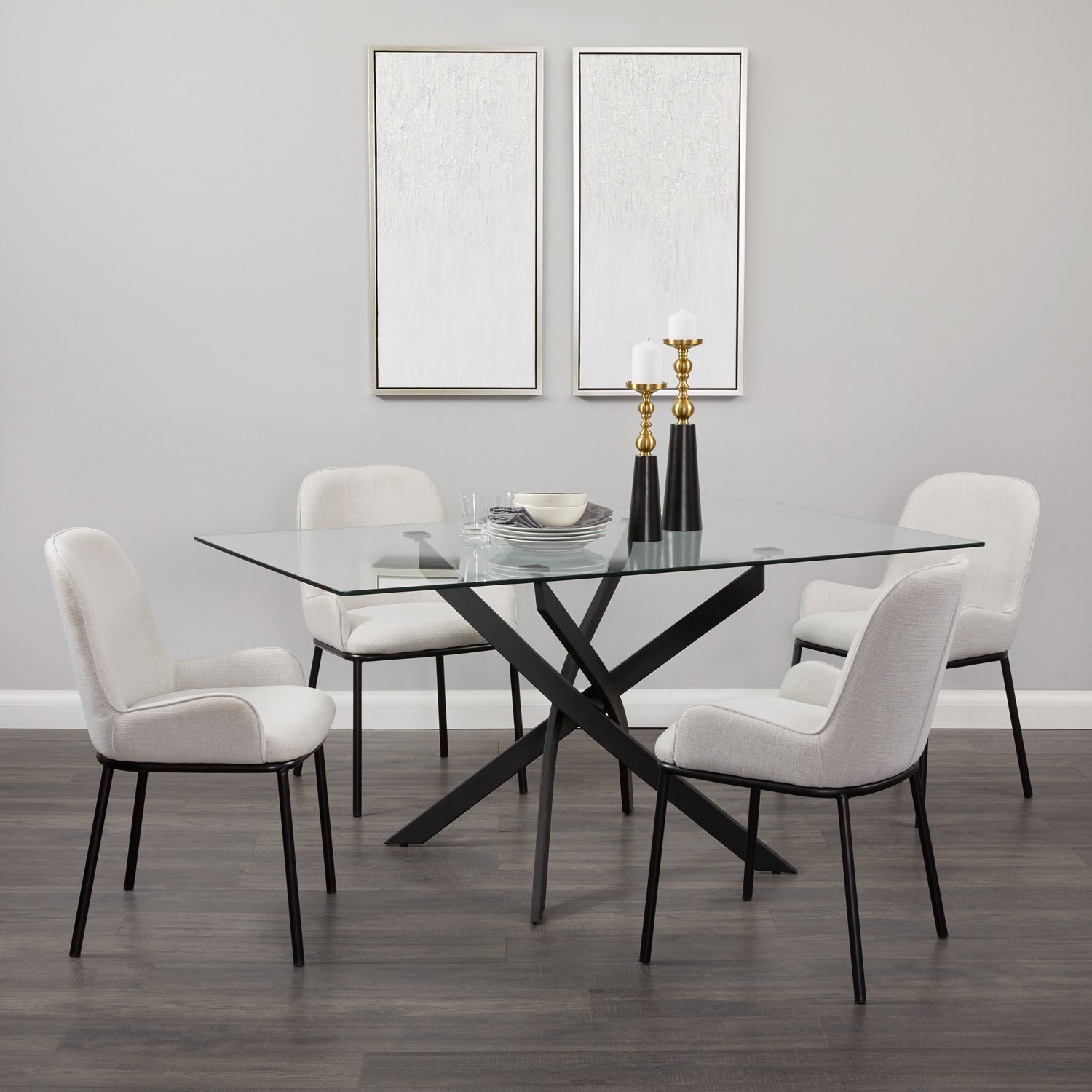 Verity Black Dining Table - 63".