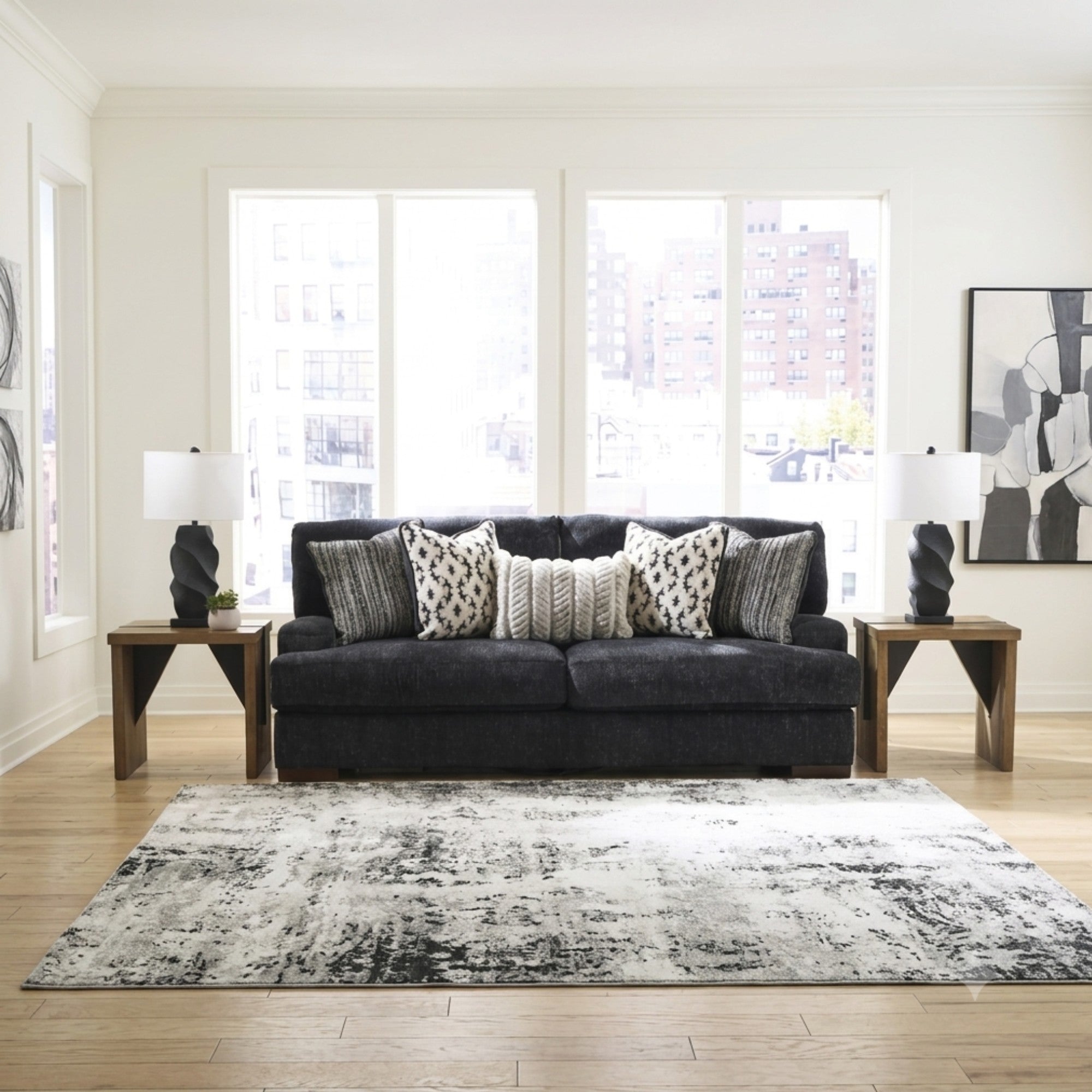 Whitmore Manor Sofa in Black Pearl