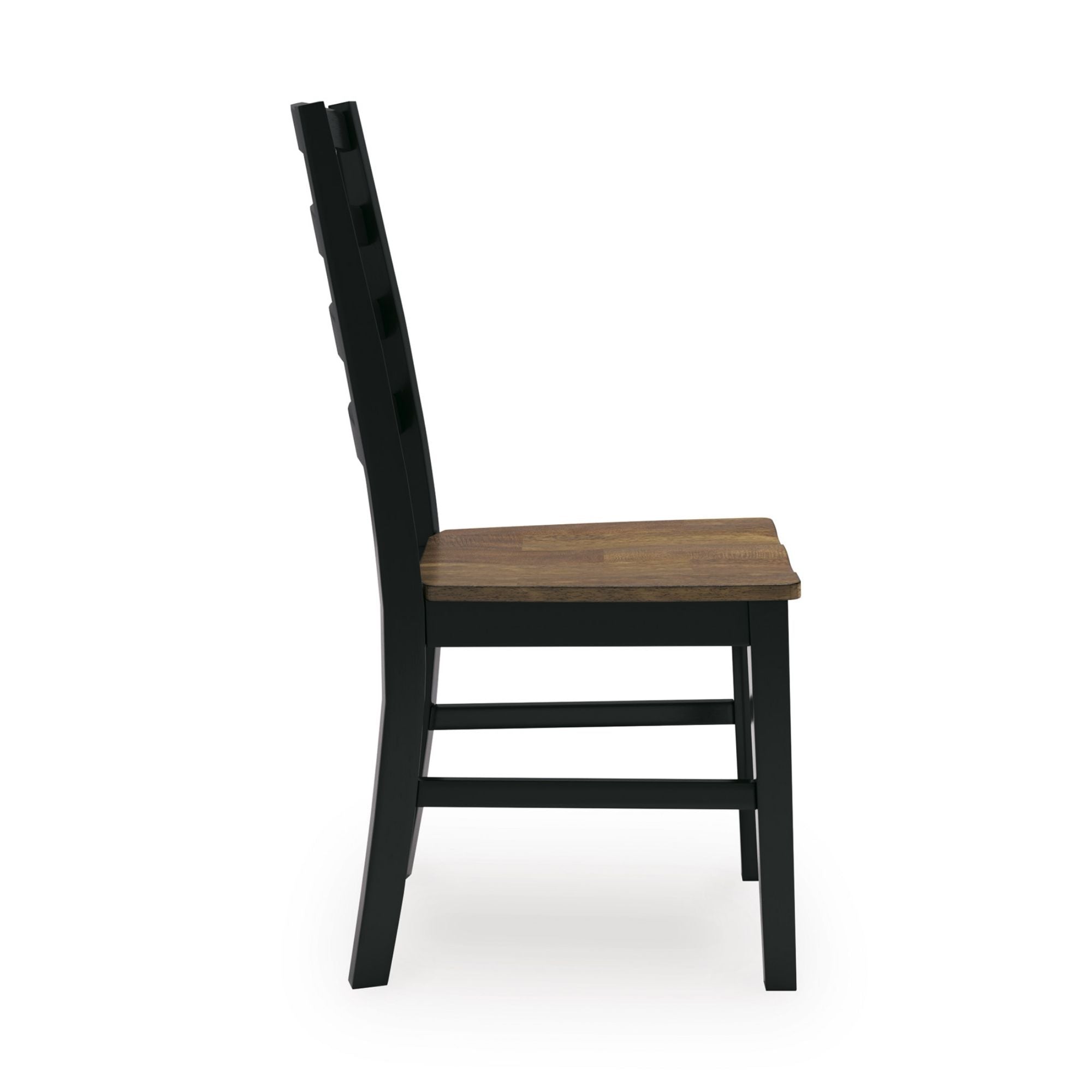 Pair of Ashley Wildenauer dining room side chairs with wooden frames and upholstered seats, set of 2.