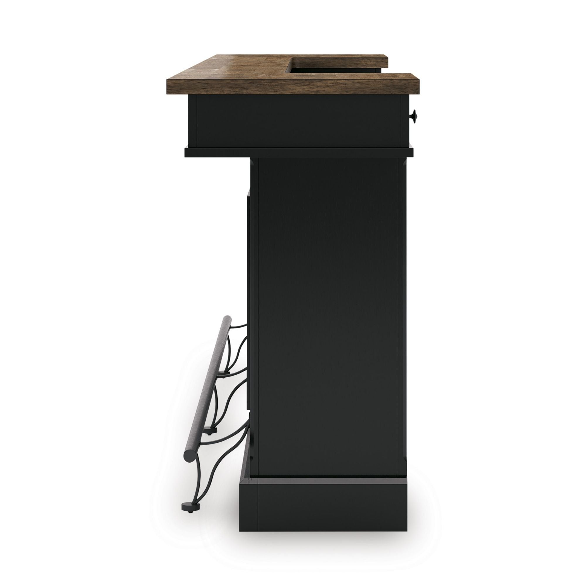 Ashley Wildenauer dining room buffet server with wood finish, featuring multiple drawers and cabinet doors for storage.