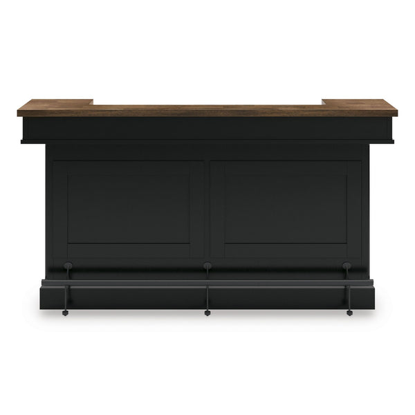 Signature Ashley Wildenauer dining room server with wooden finish and multiple storage compartments, ideal for elegant dining spaces.