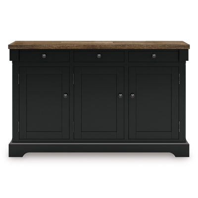 Ashley Wildenauer dining room buffet showcasing wood finish, spacious storage, and elegant design for serving and storing dining essentials.