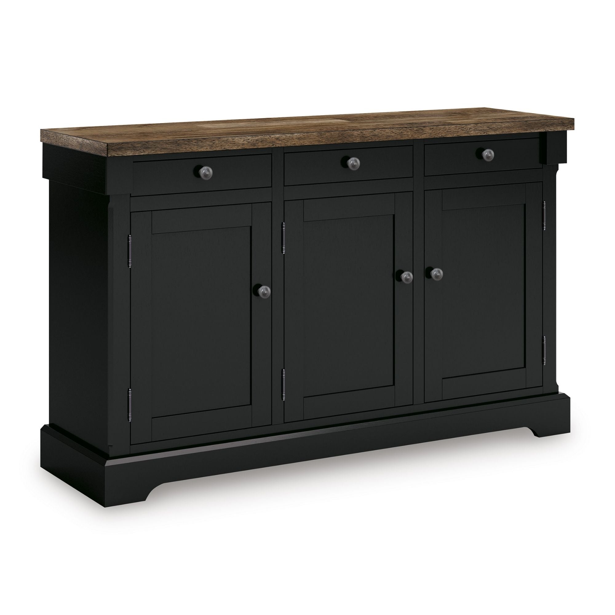 Ashley Wildenauer dining room buffet with wooden finish, featuring multiple storage cabinets and a spacious top surface.
