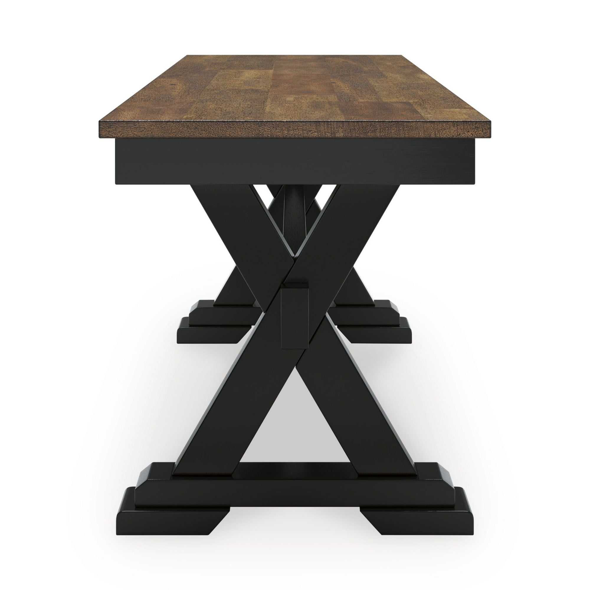 Ashley Wildenauer dining room set with table, chairs, and matching bench in a modern wooden design