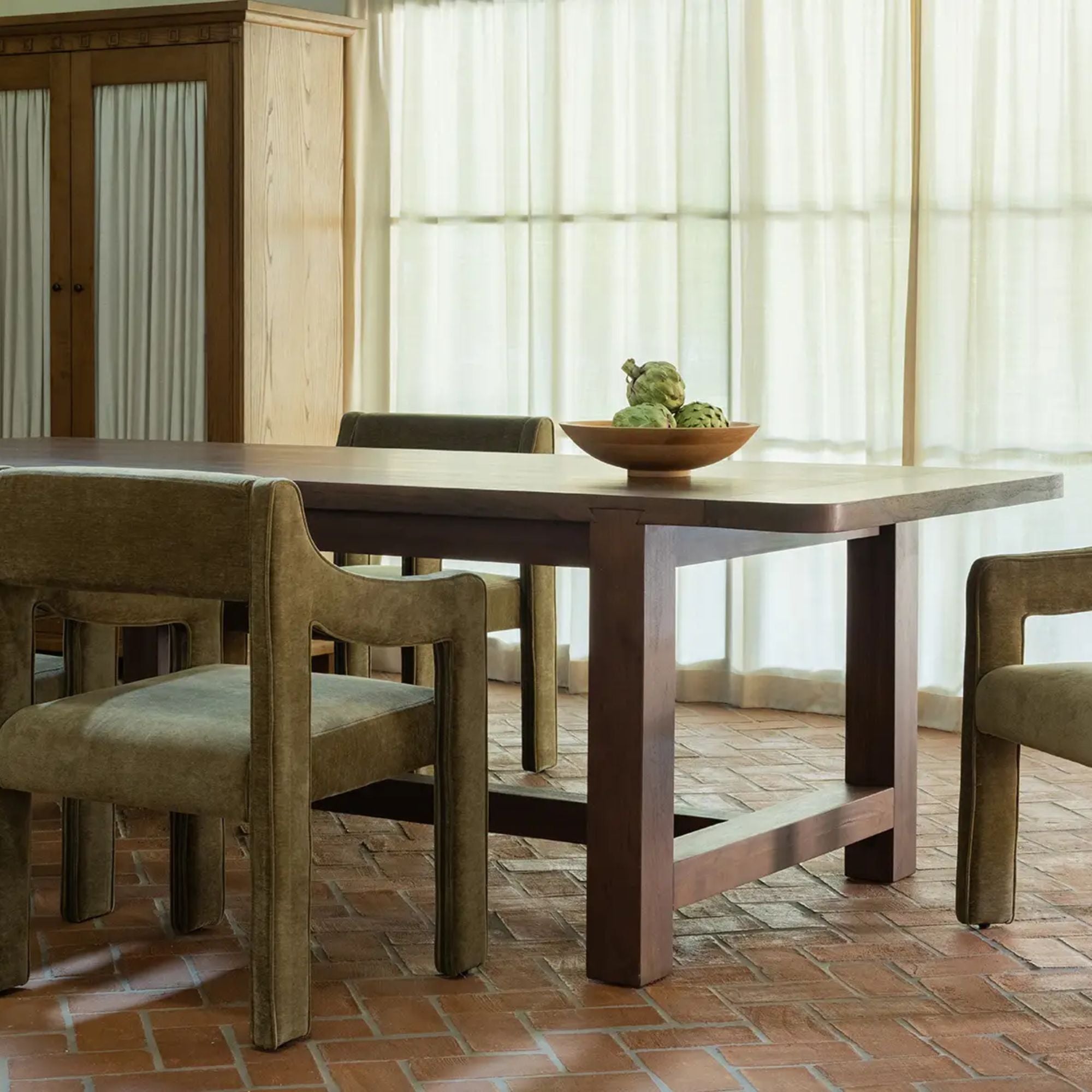 Moe's Home Wilsom Collection Dining Table Warm Brown | CastleUp Experience Centre Online Furniture