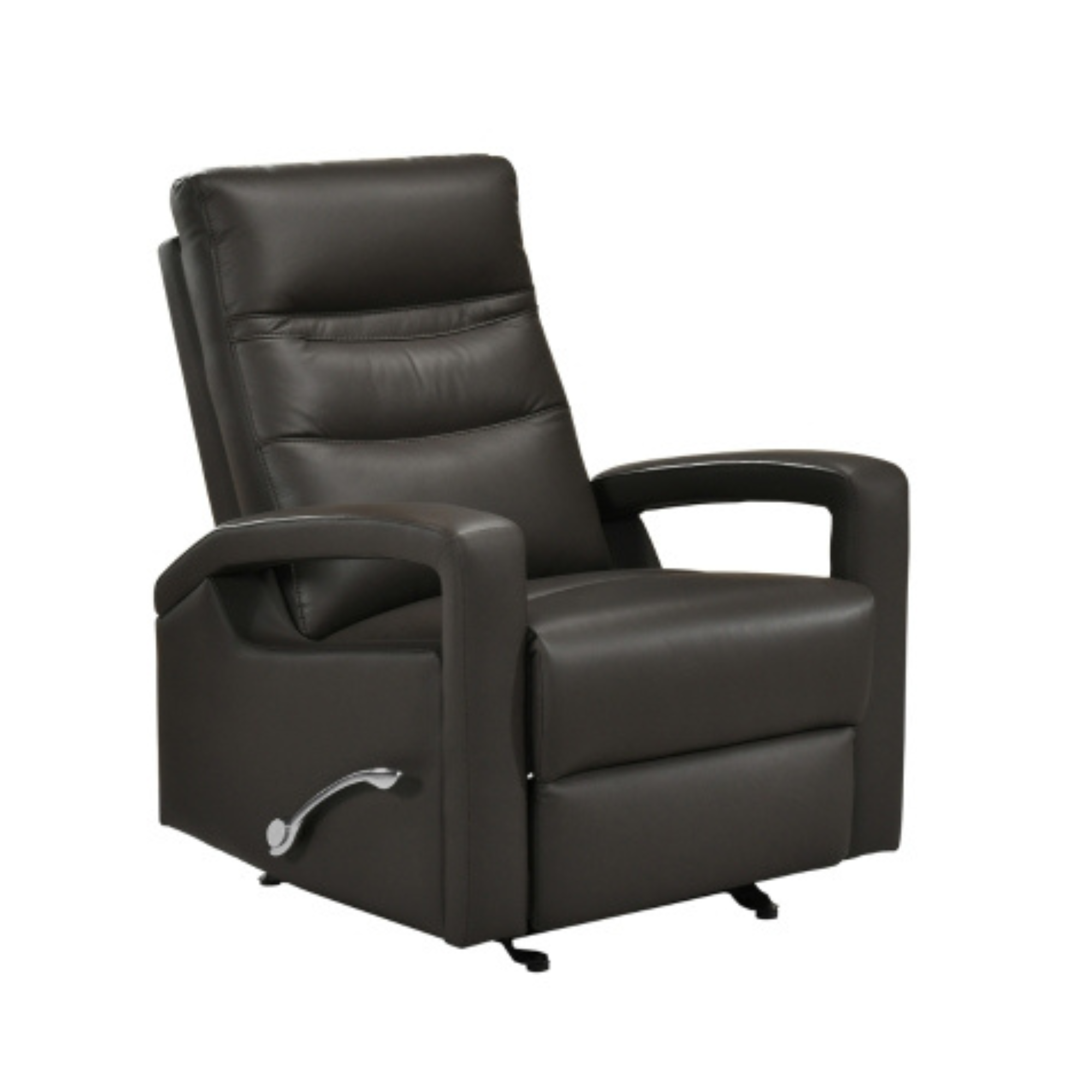Wynn Dark Brown Leather Glider Reclining Chair