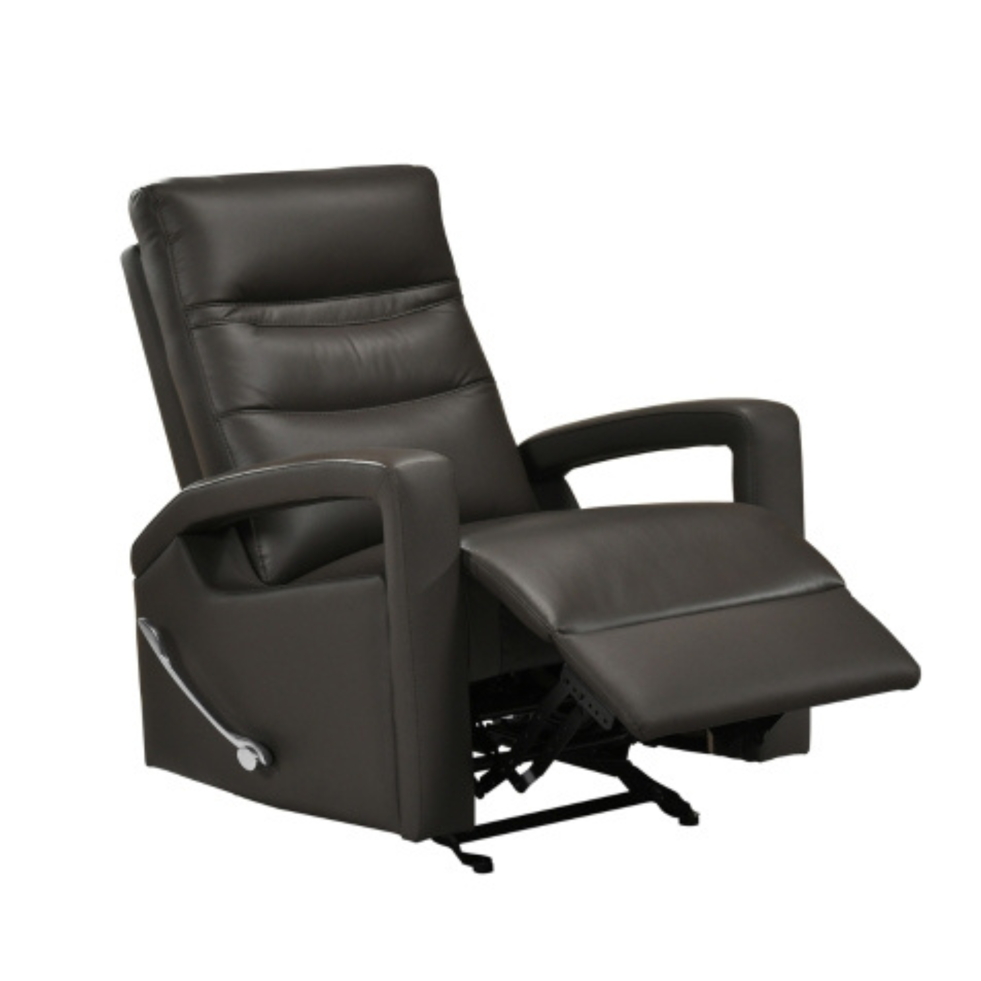 Wynn Dark Brown Leather Glider Reclining Chair
