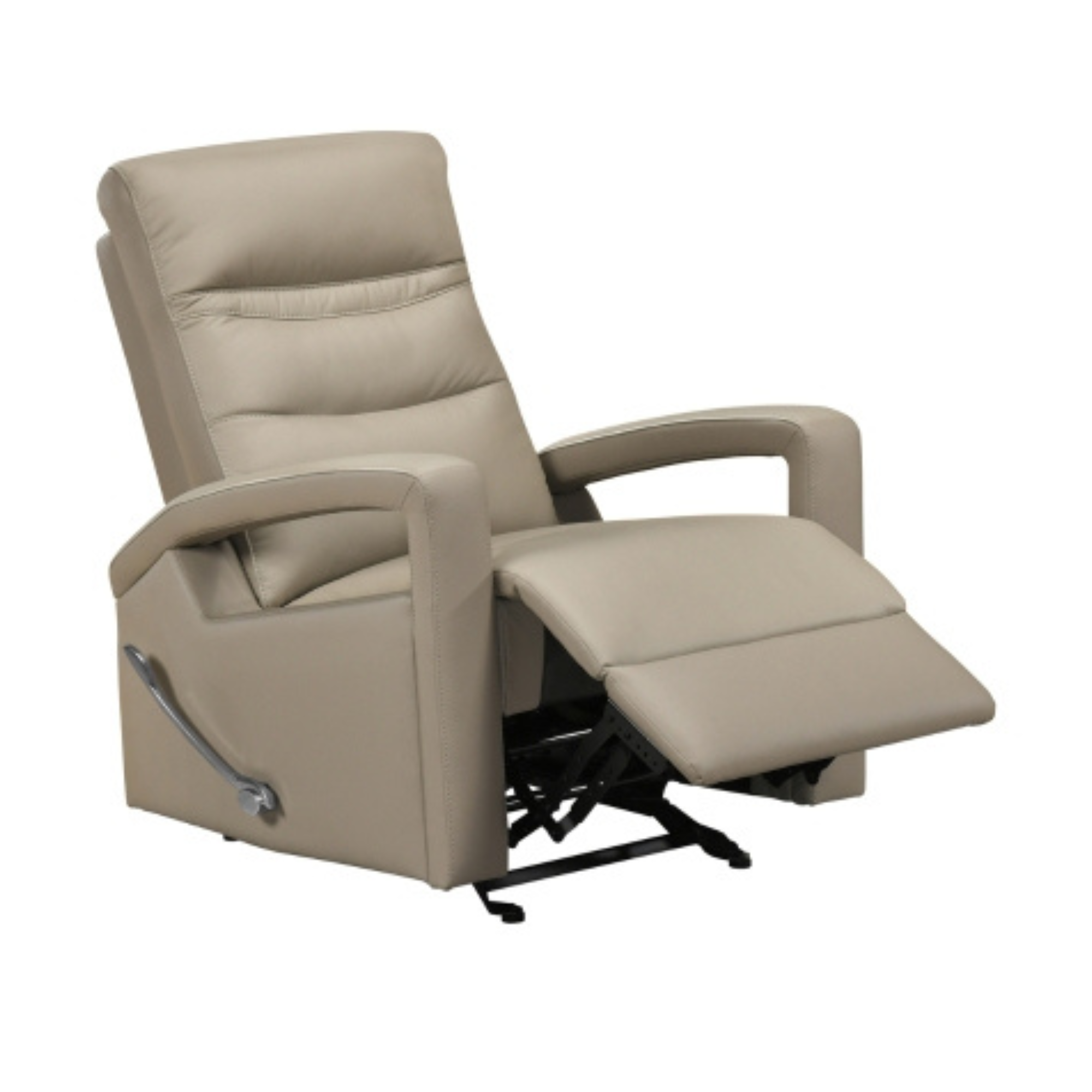 Wynn Taupe Leather Glider Reclining Chair