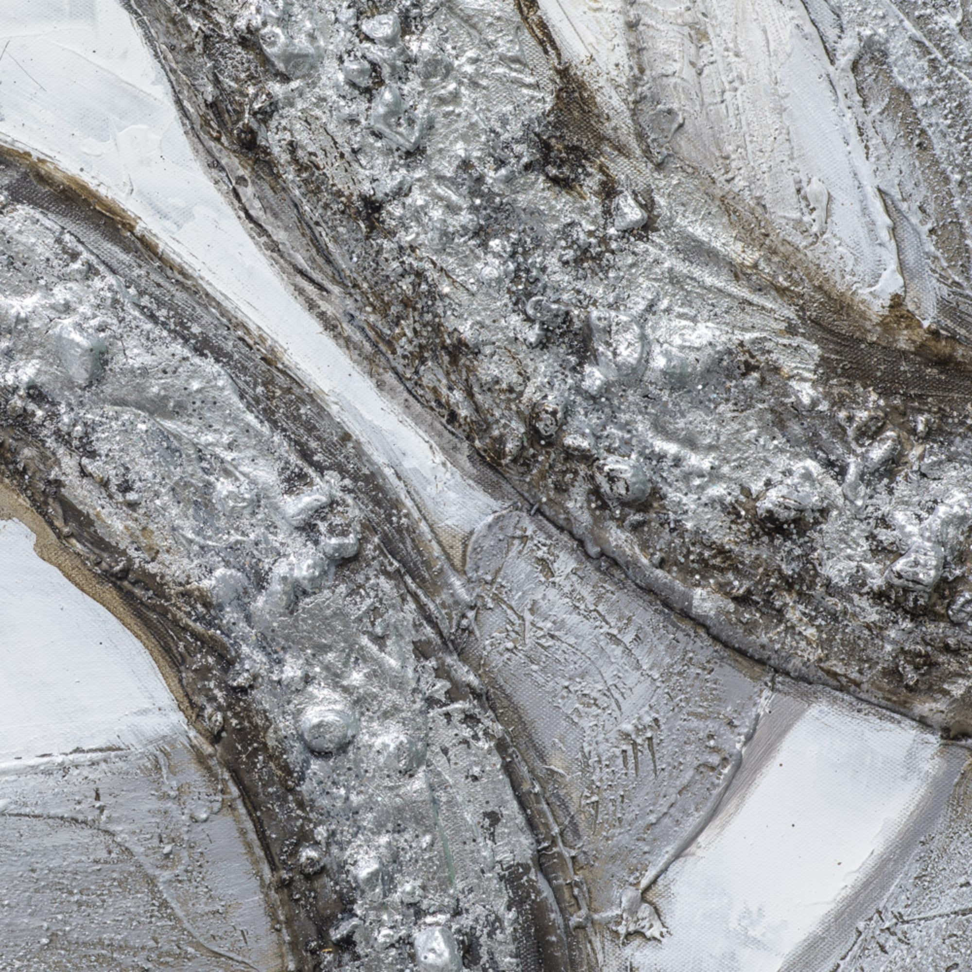 Ringlet Wall Art – Silver Abstract Canvas | CastleUp Experience Centre Online Furniture