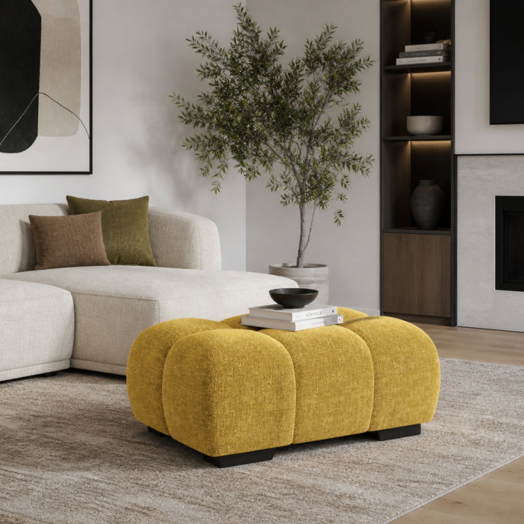 Zara Collection Ottoman in Yellow