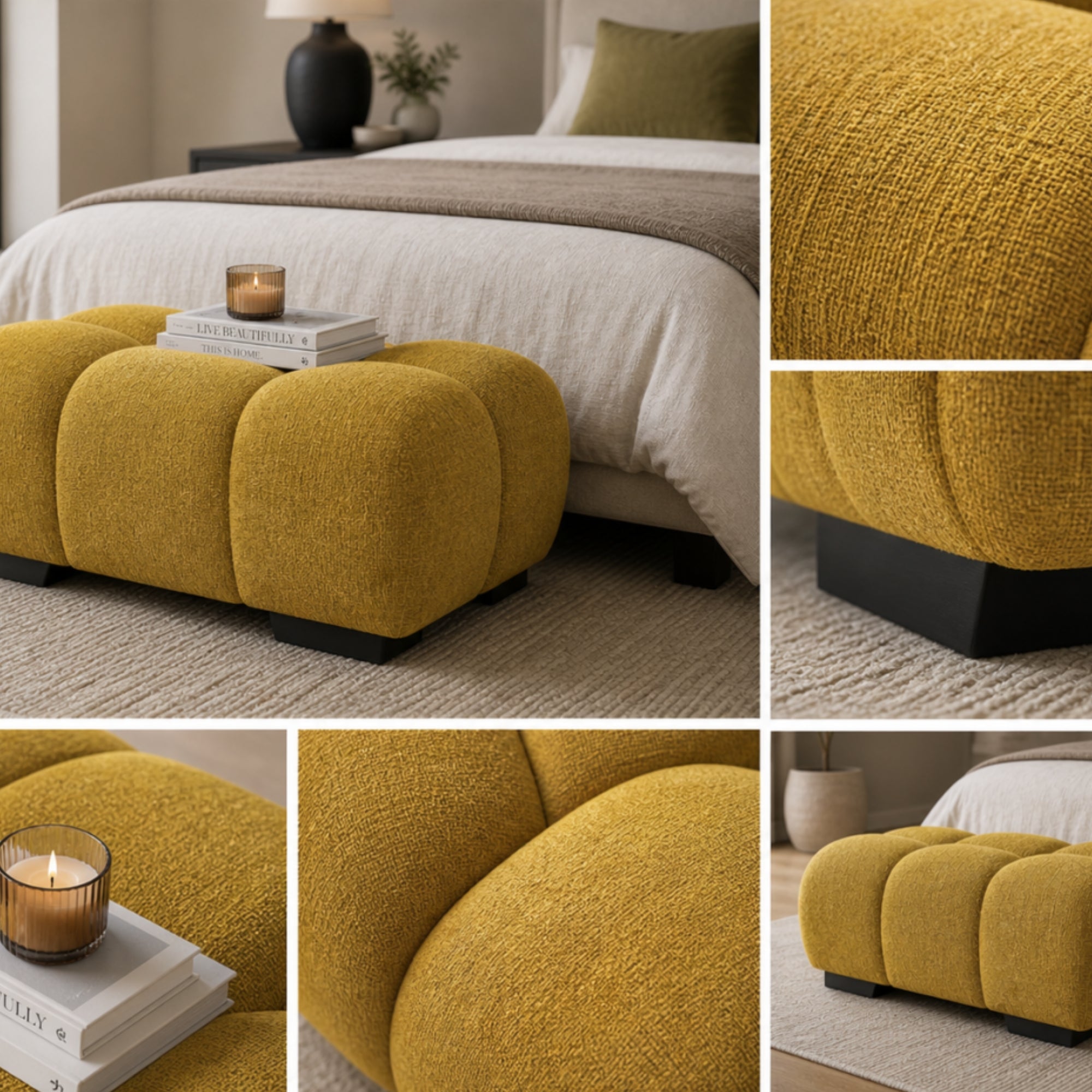 Zara Collection Ottoman in Yellow