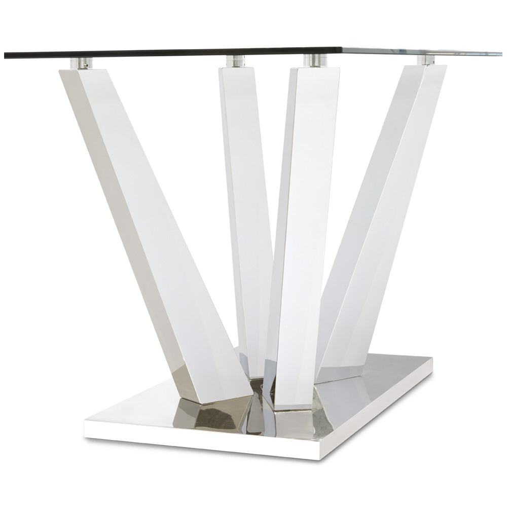 Yvon Glass Dining Table - 79".