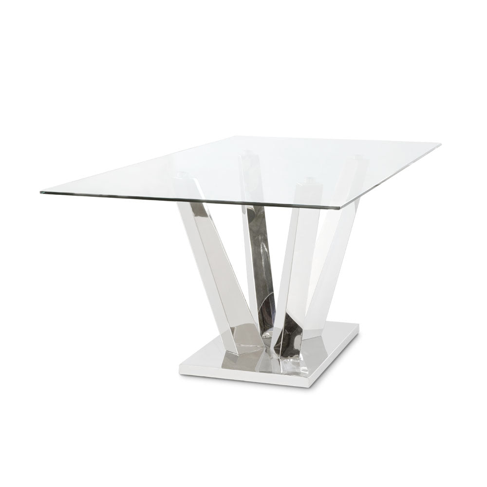 Yvon Glass Dining Table - 79".