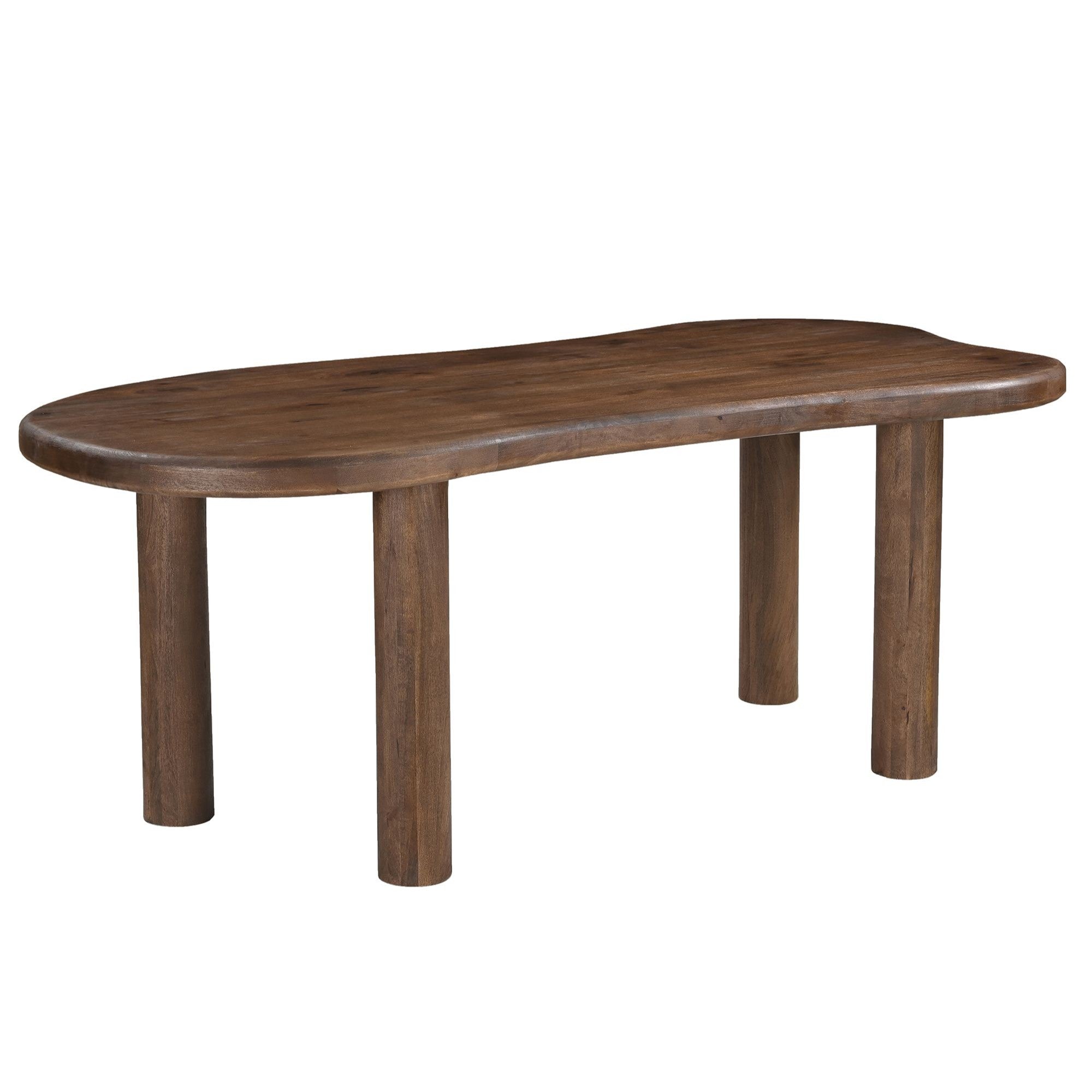 Zaloa 78" Organic Dining Table Dark Walnut