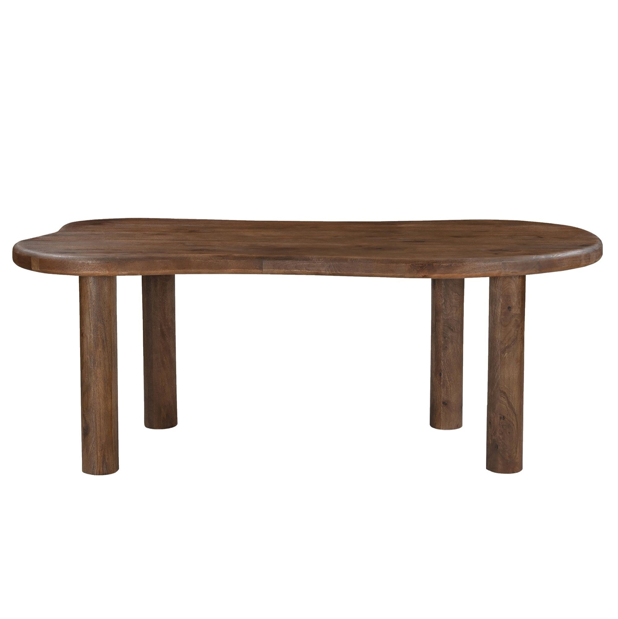 Zaloa 78" Organic Dining Table Dark Walnut
