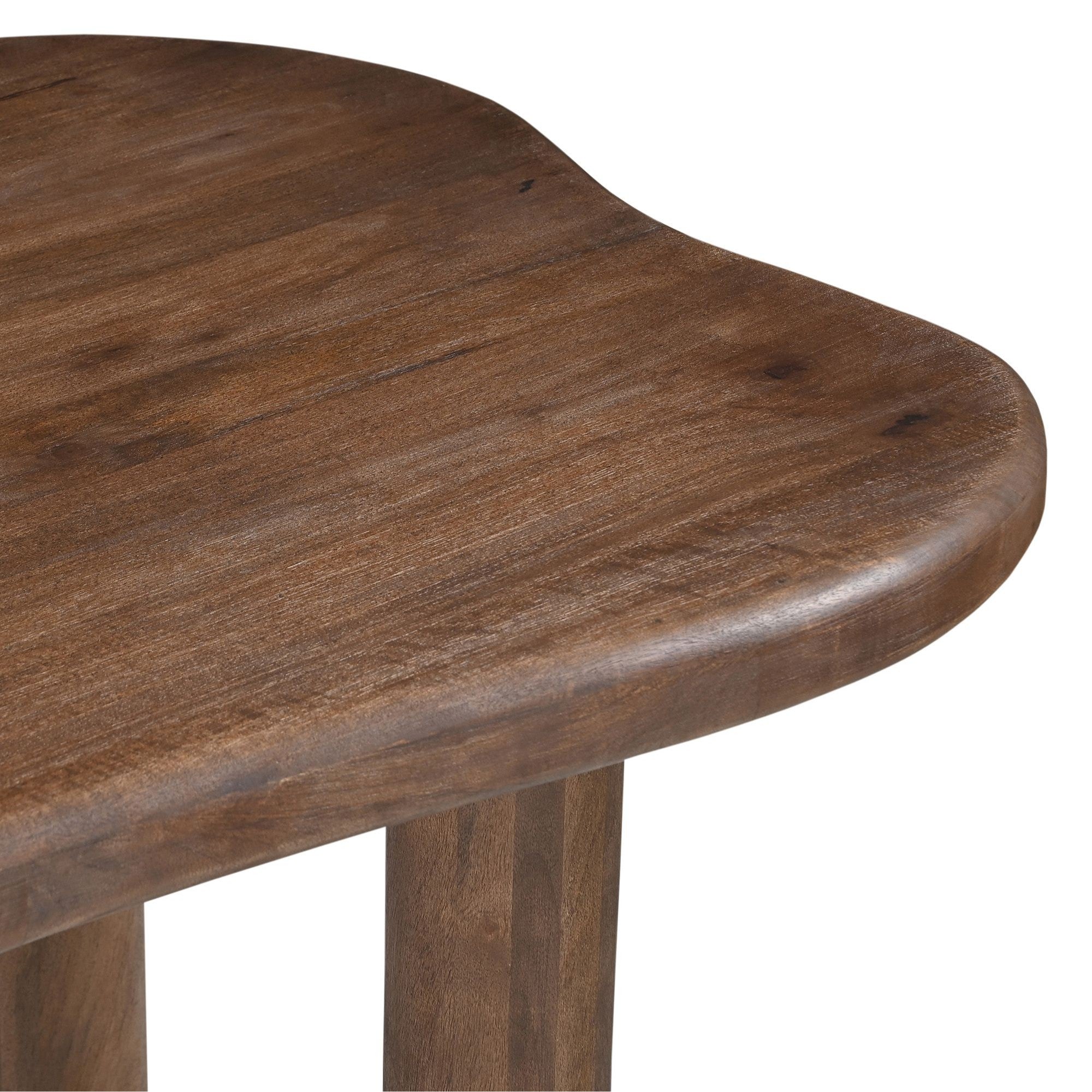 Zaloa 78" Organic Dining Table Dark Walnut