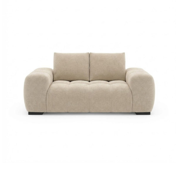 Brassex Zara Collection beige loveseat with plush cushions and modern design, perfect for living room seating.