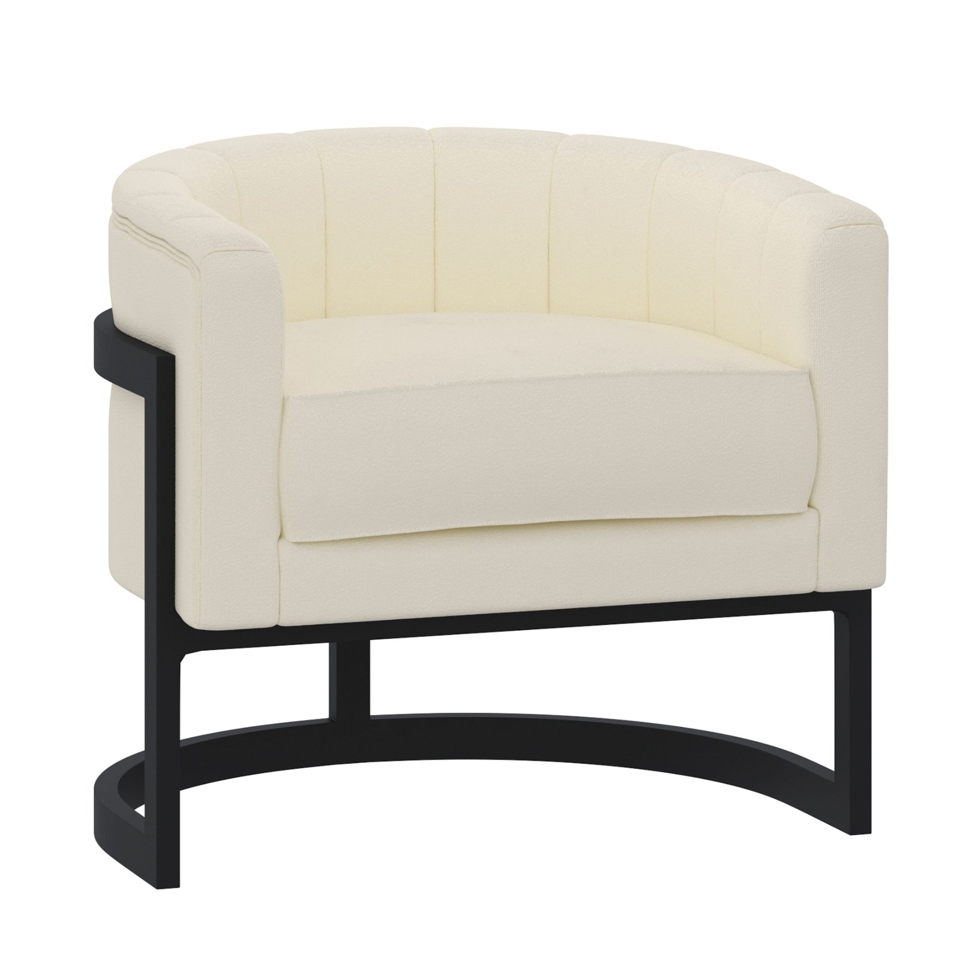 Zhuri Accent Chair Ivory and Black