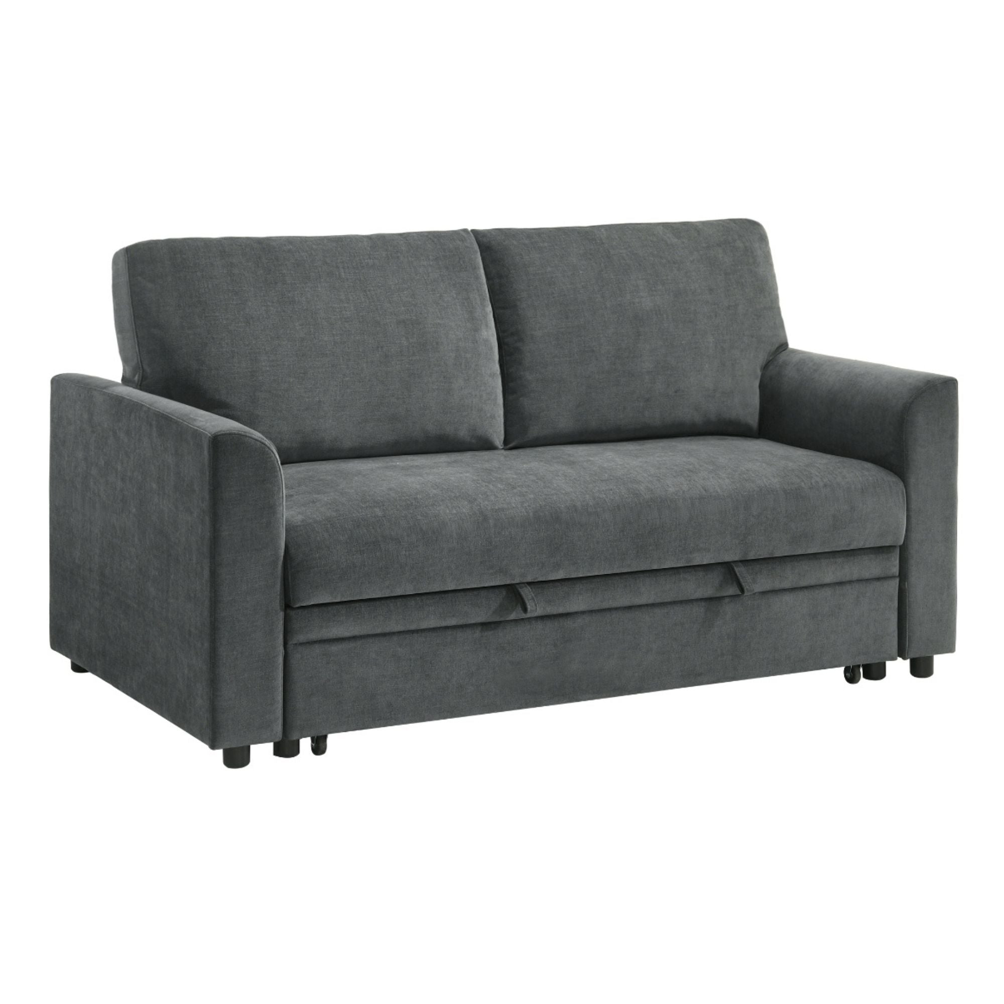 Grey Zoya Sofa Sleeper by MAZ, a stylish sofa bed with plush upholstery and modern design, shown in a cozy living room setting.