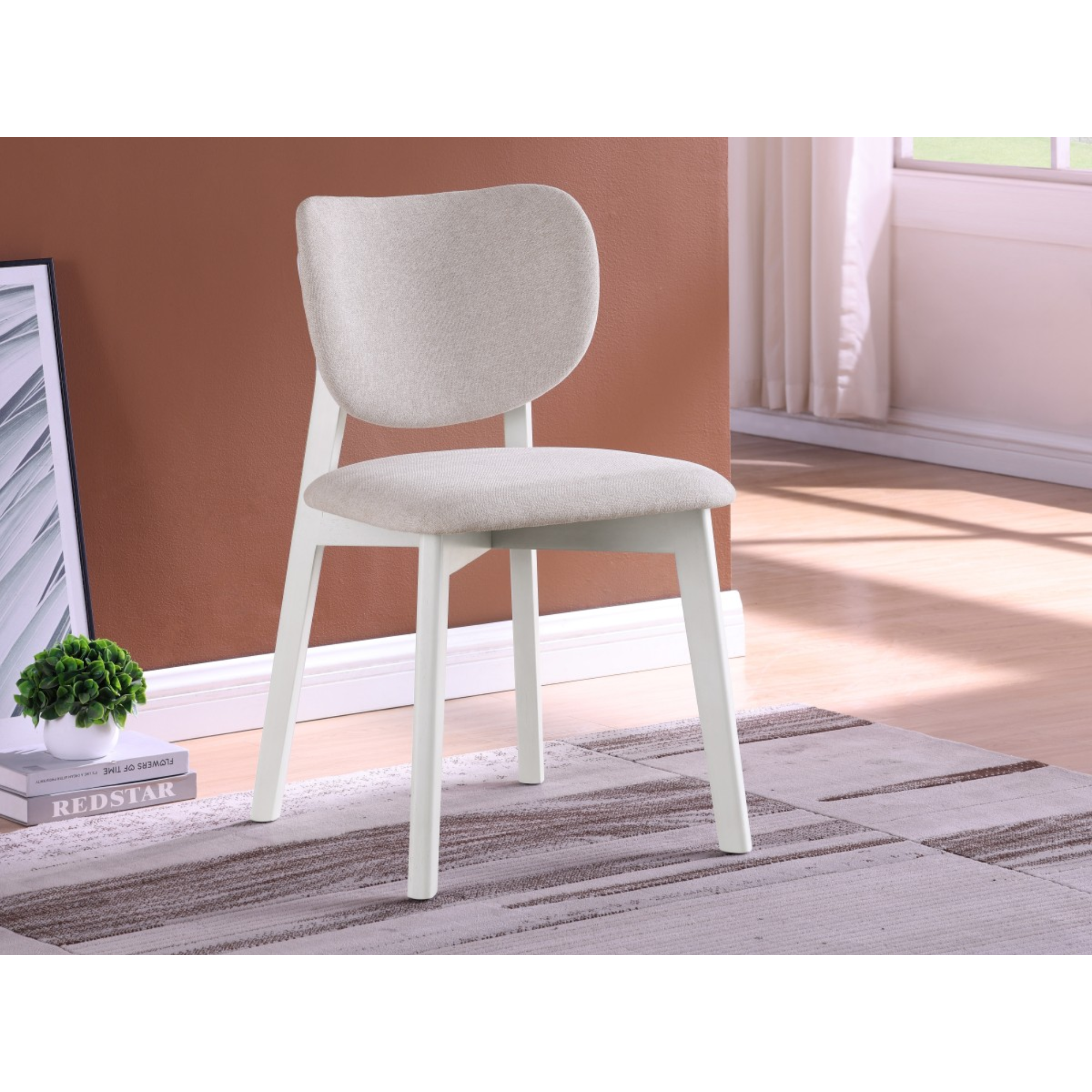 Akira Dining Set in White Wash 3228411.