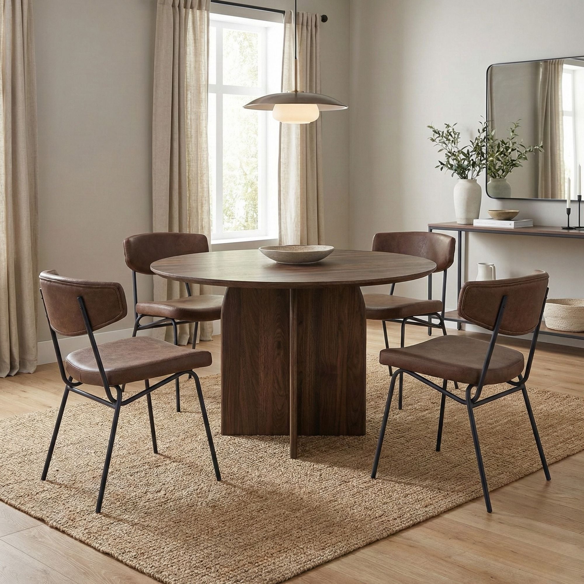 Archer 5 Piece Dining Set in Walnut