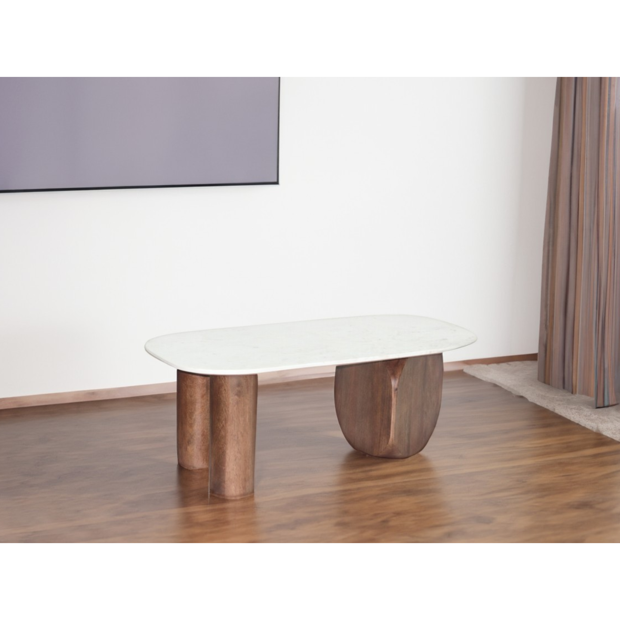 Coffee Table in Walnut/ White 11361.