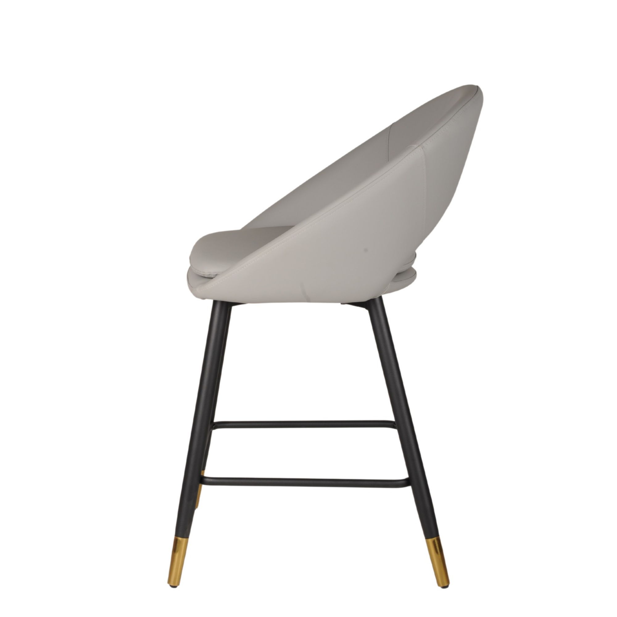 Set of two grey Brassex counter bar stools with sleek modern design, suitable for kitchen counters or bars.