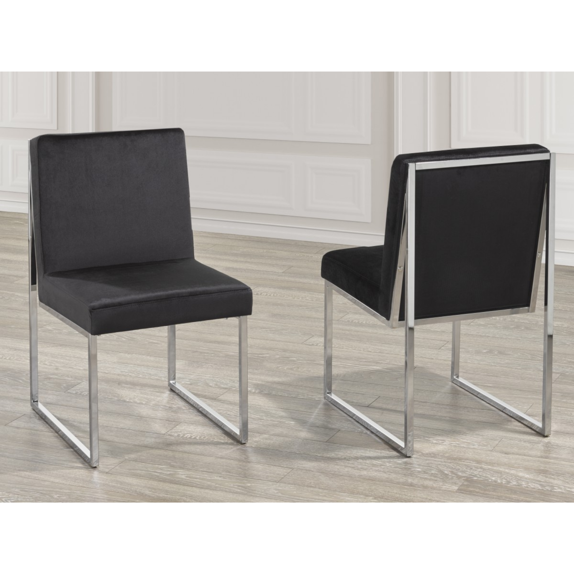 Dining Chair,Set Of 2, Black 3656-CF.