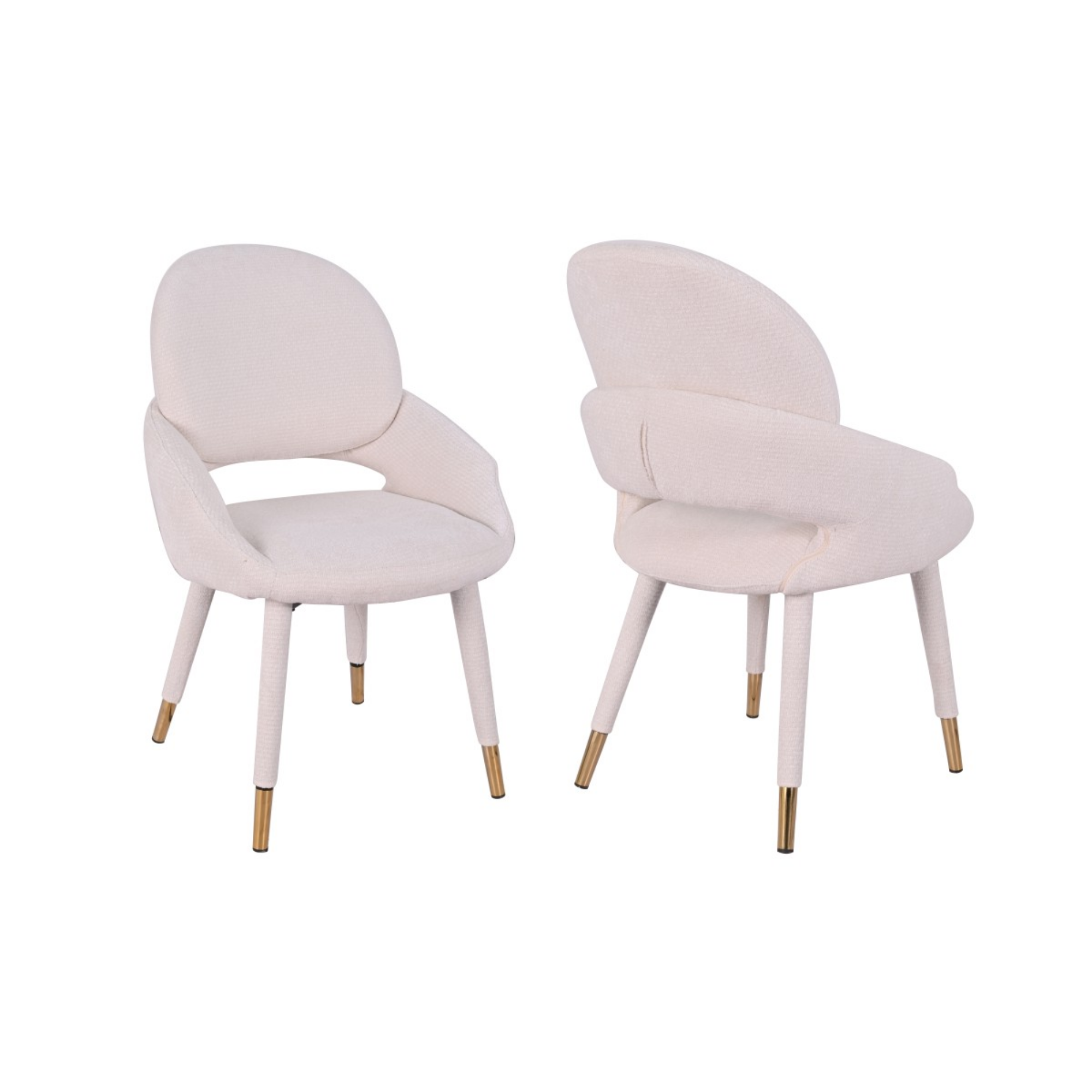 Dining Chair, Set Of 2 in Beige 137611.