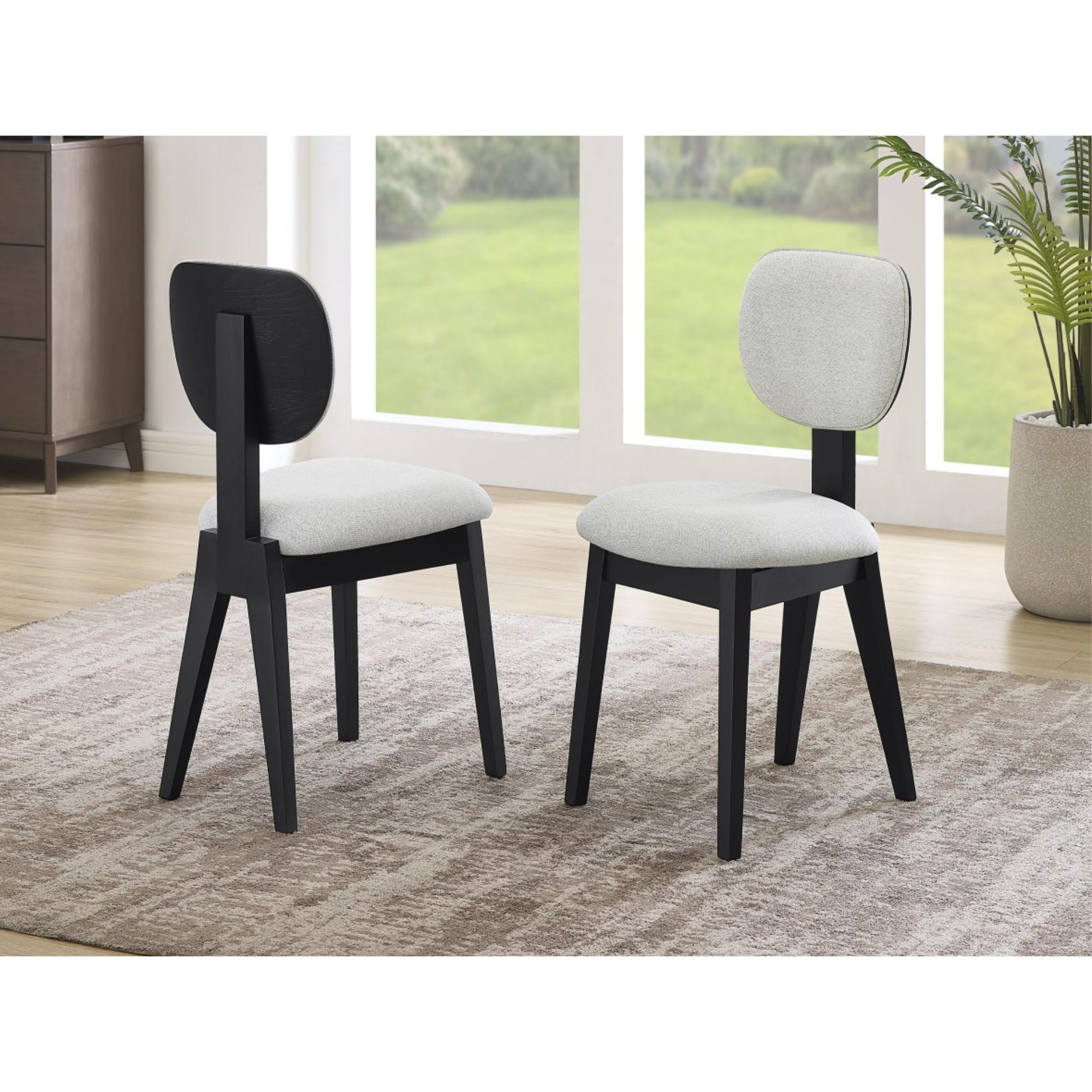 Dining Chair, Set Of 2 in Black 406421.