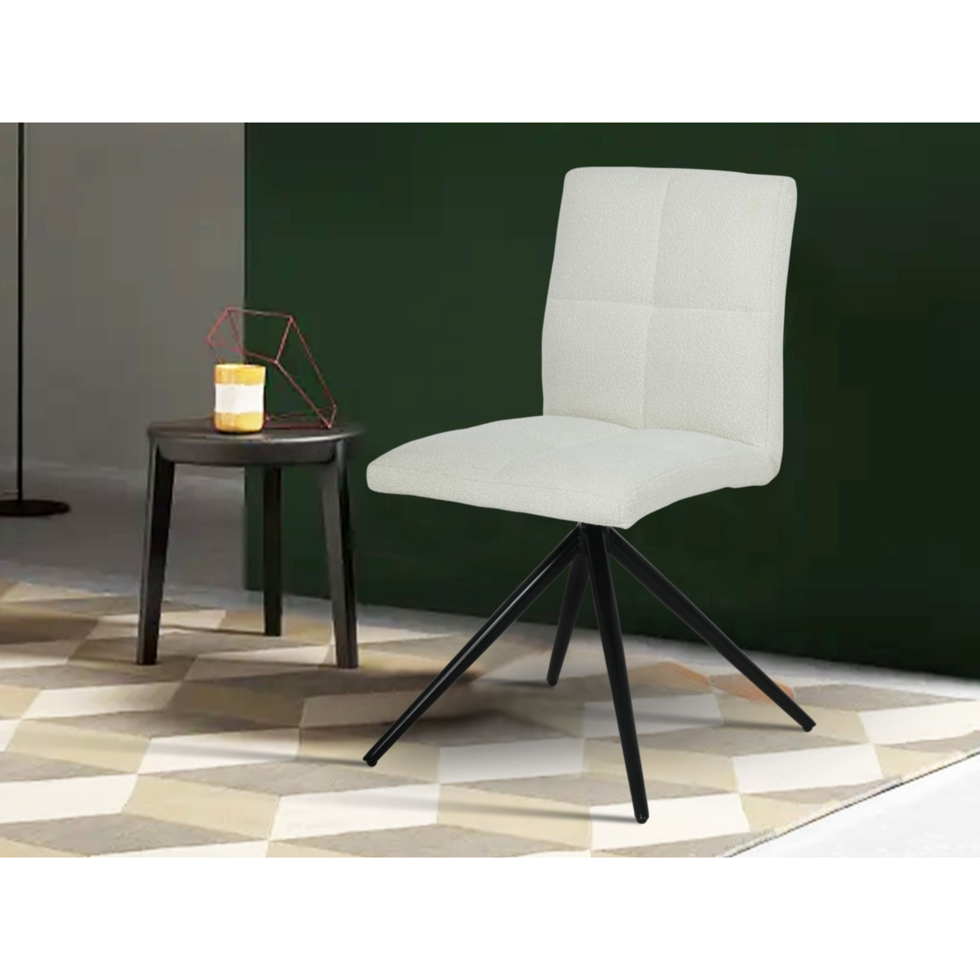 Dining Chair, Set Of 2, White 22137.