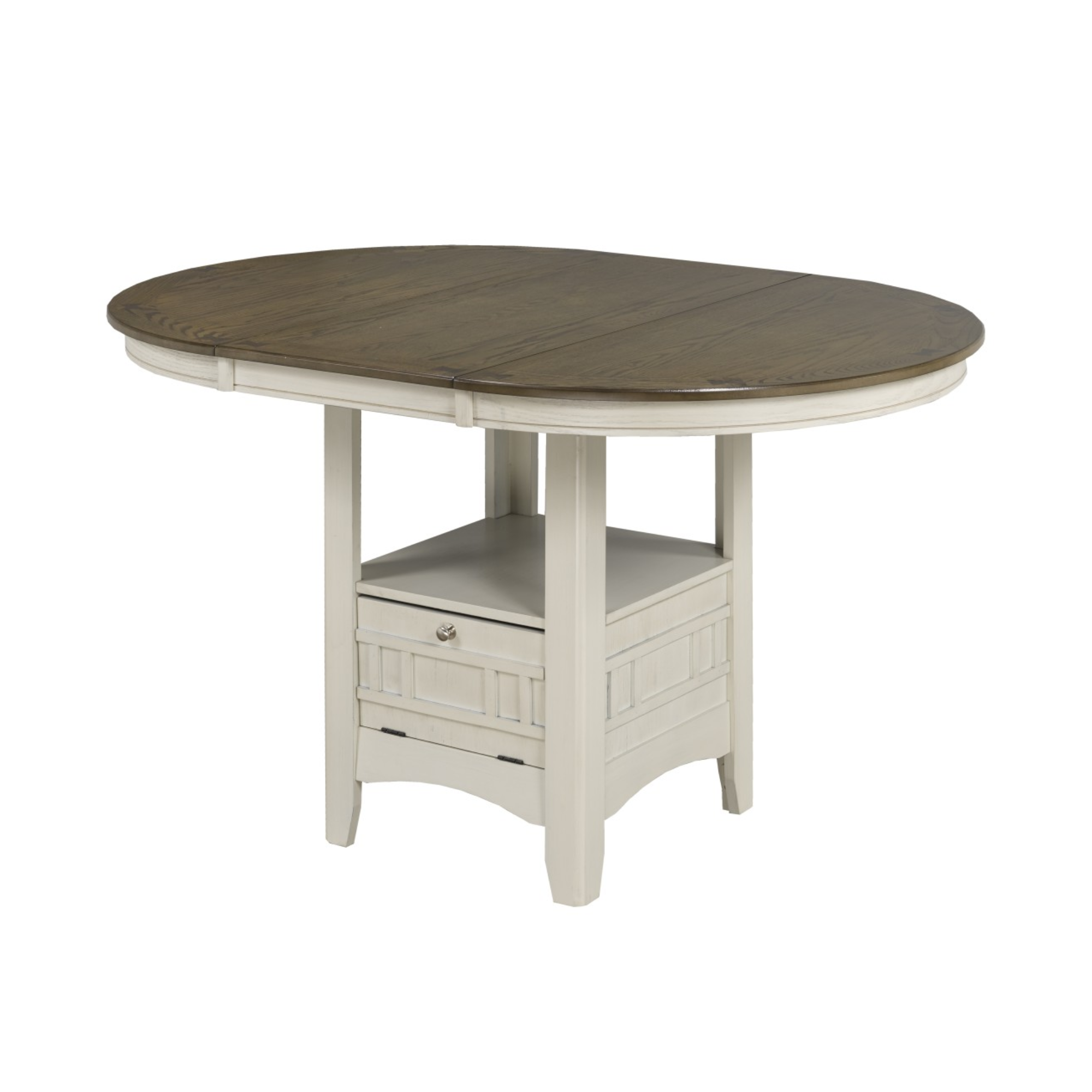 Baltimore counter height dining set in white oak by Brassex, includes table and matching chairs with modern design.