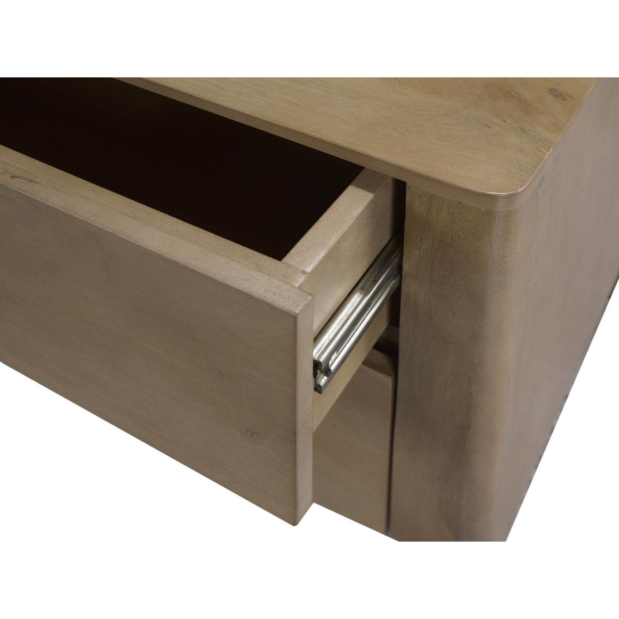 Oak night stand by Brassex featuring a sleek design with a single drawer and open shelf.