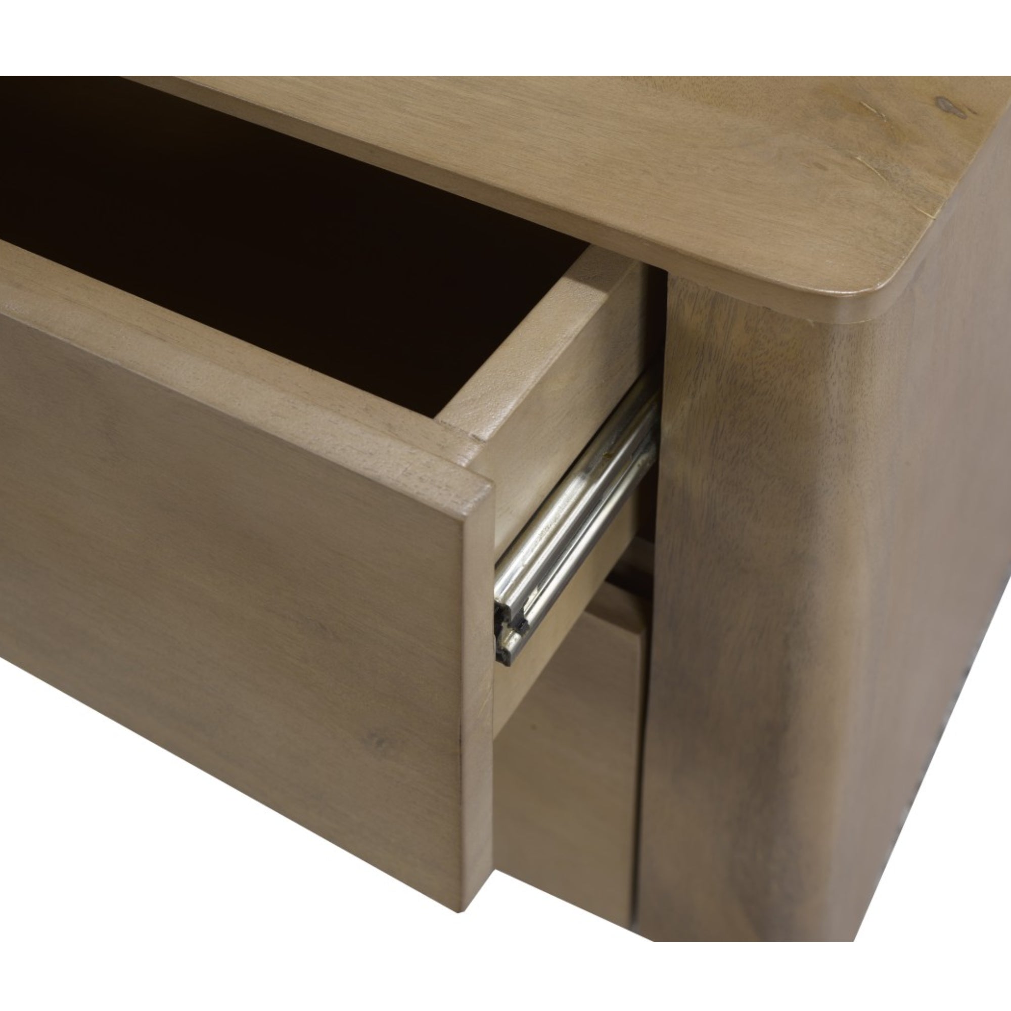 Oak nightstand by Brassex with a smooth finish and a single drawer, modern design perfect for bedroom decor.
