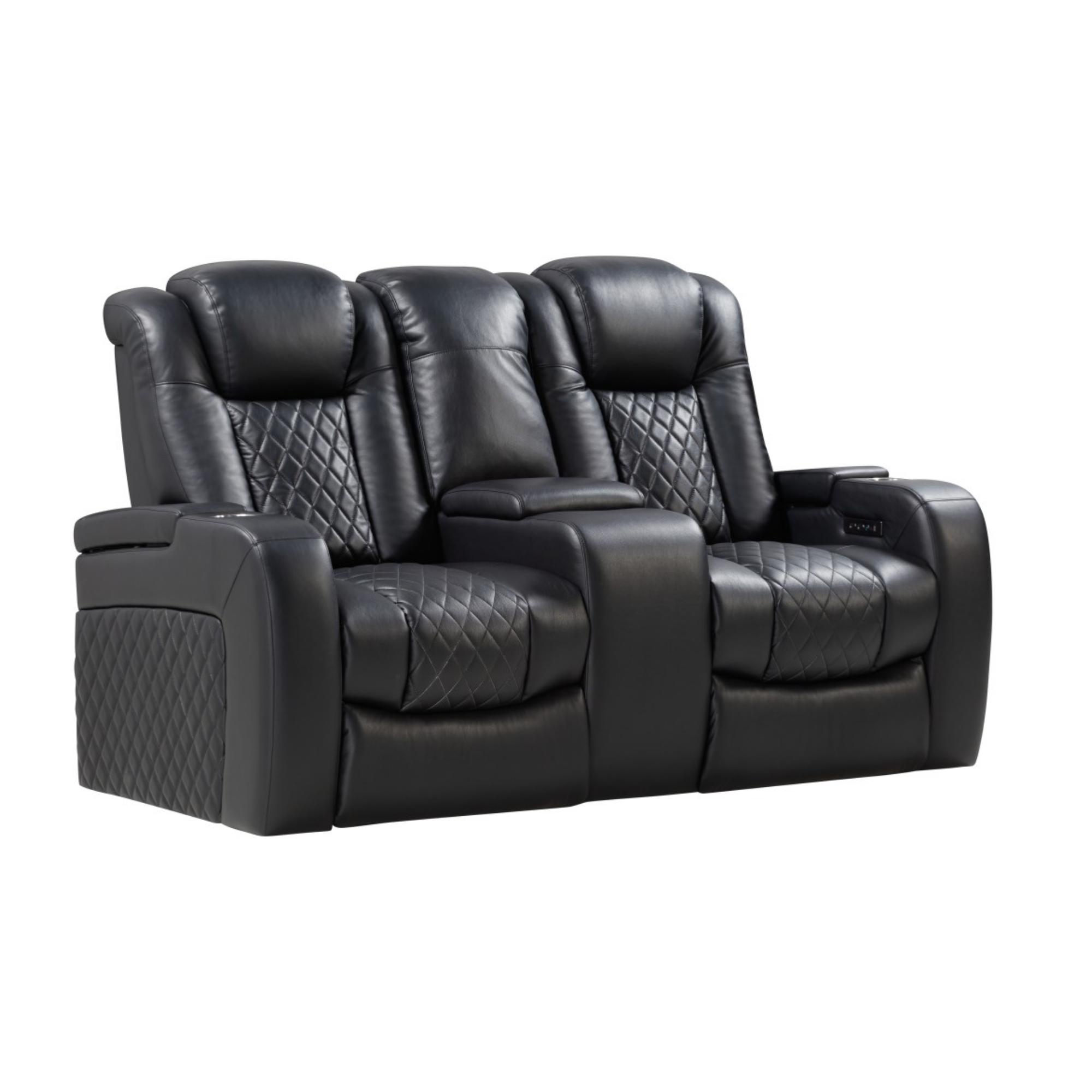 Dual Power Recliner Loveseat In Black 222109.