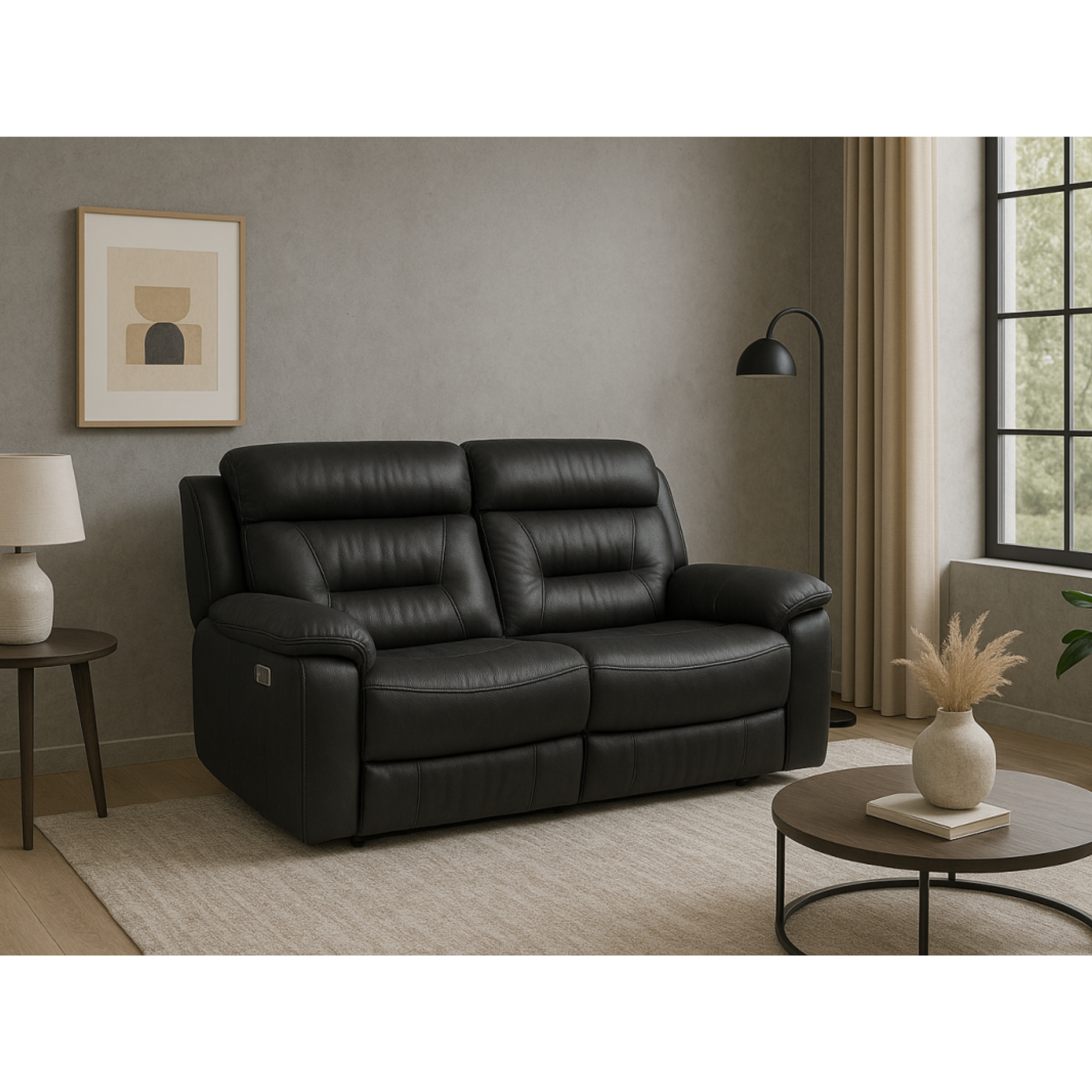 Recliner Loveseat in Black 434512.