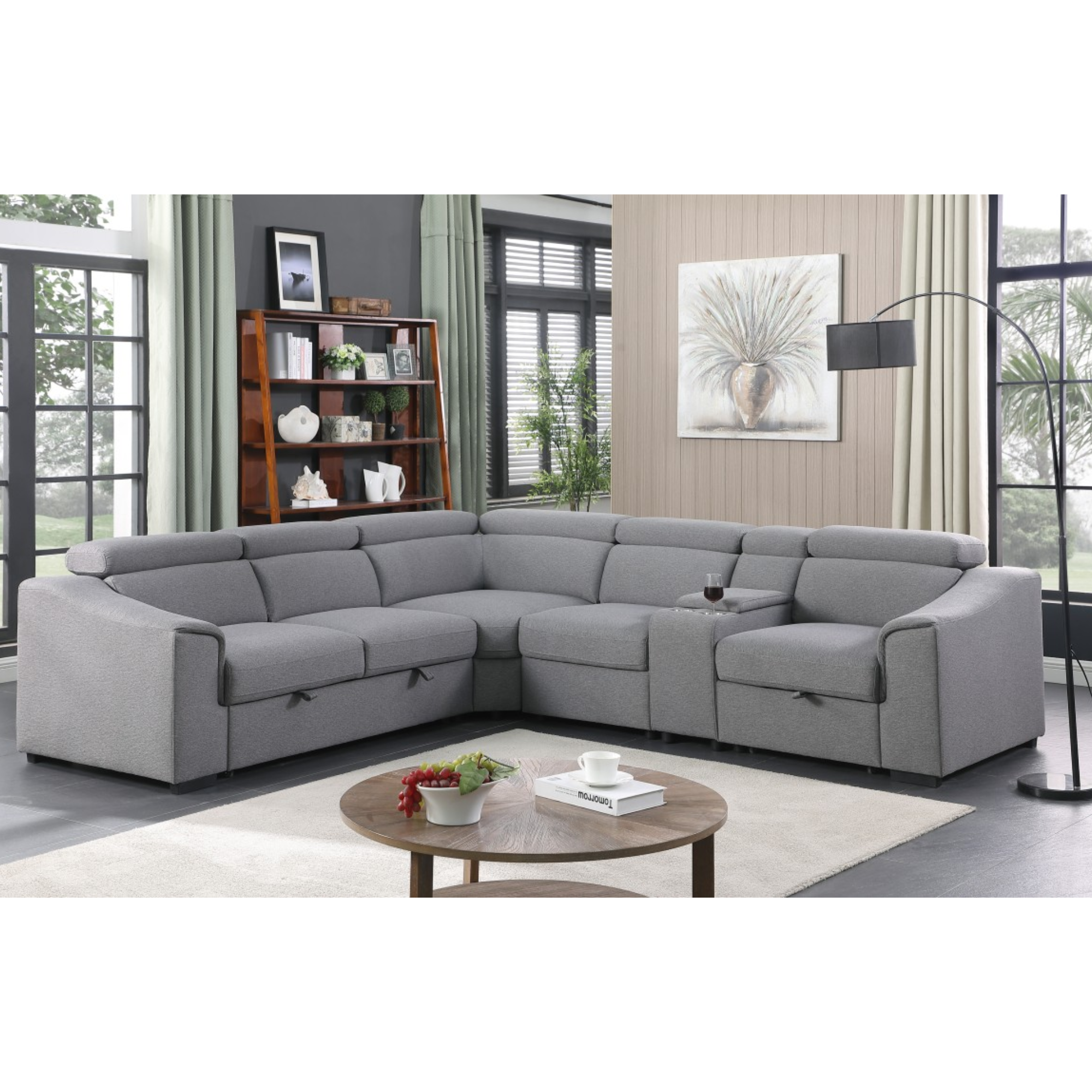 LFH Sectional Sofa Bed In Grey 75651.