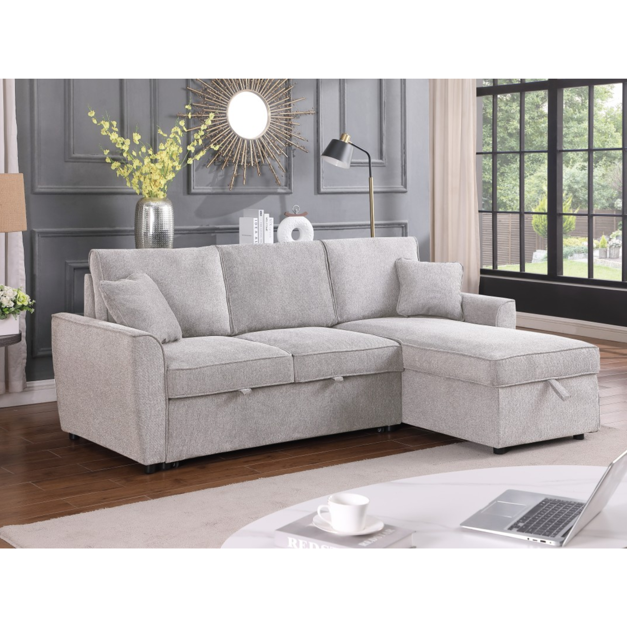 Sleeper Bed in Beige 41120.