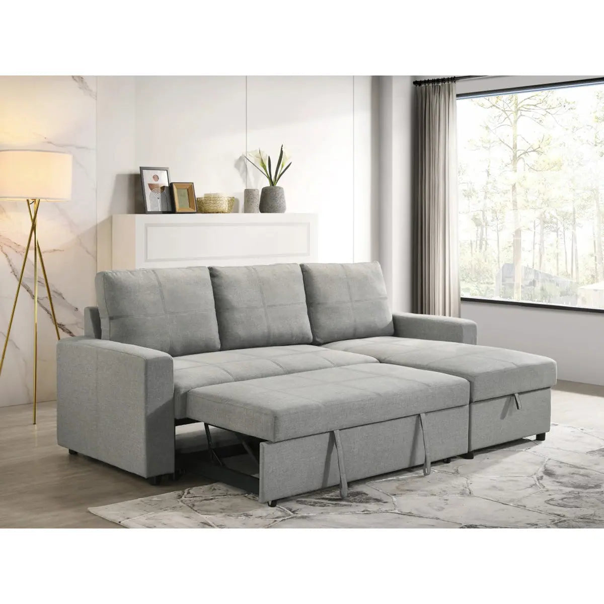 Sleeper Bed in Grey 33058.