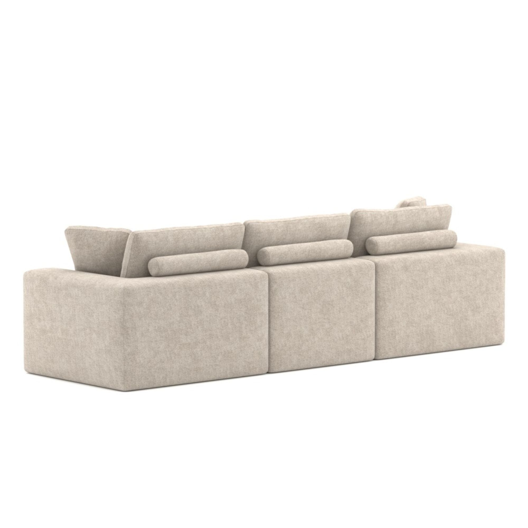 Compression Sectional in Beige 613111 | CastleUp Experience Centre