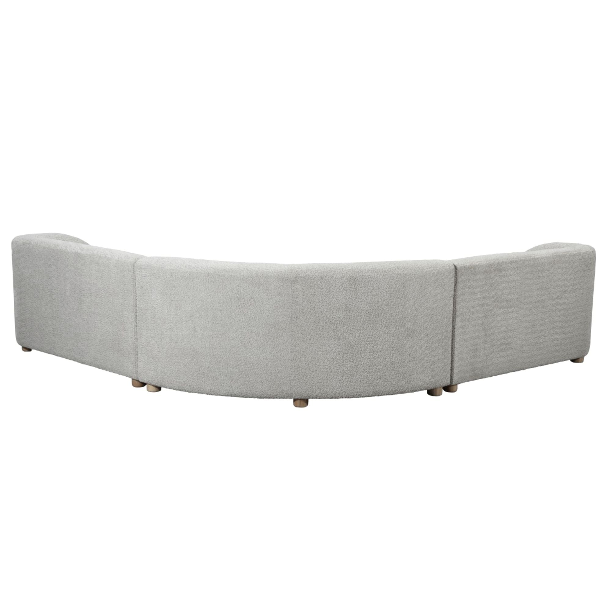 Beige polyester sectional sofa by Brassex, modern design with plush cushions and wide seating for comfortable lounging.