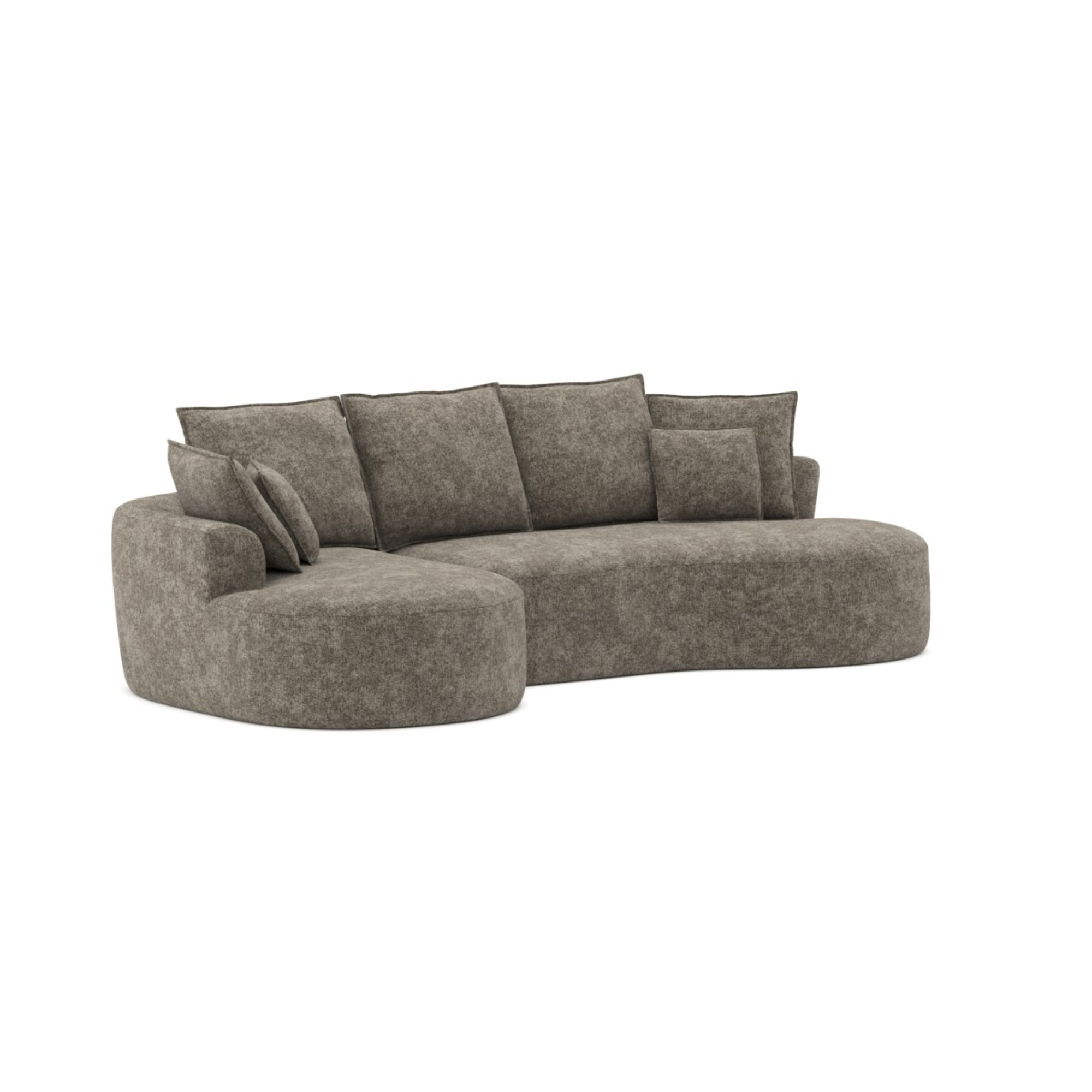 616112 Compression Sectional in Brown.