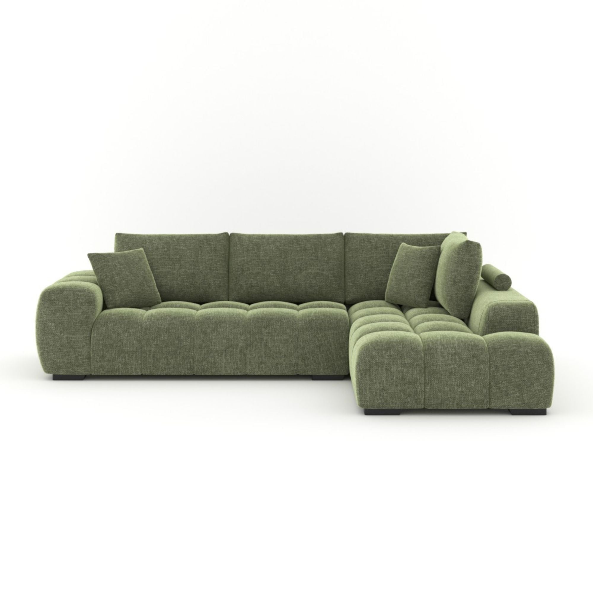 Zara RHF Sectional in Green | CastleUp Experience Centre