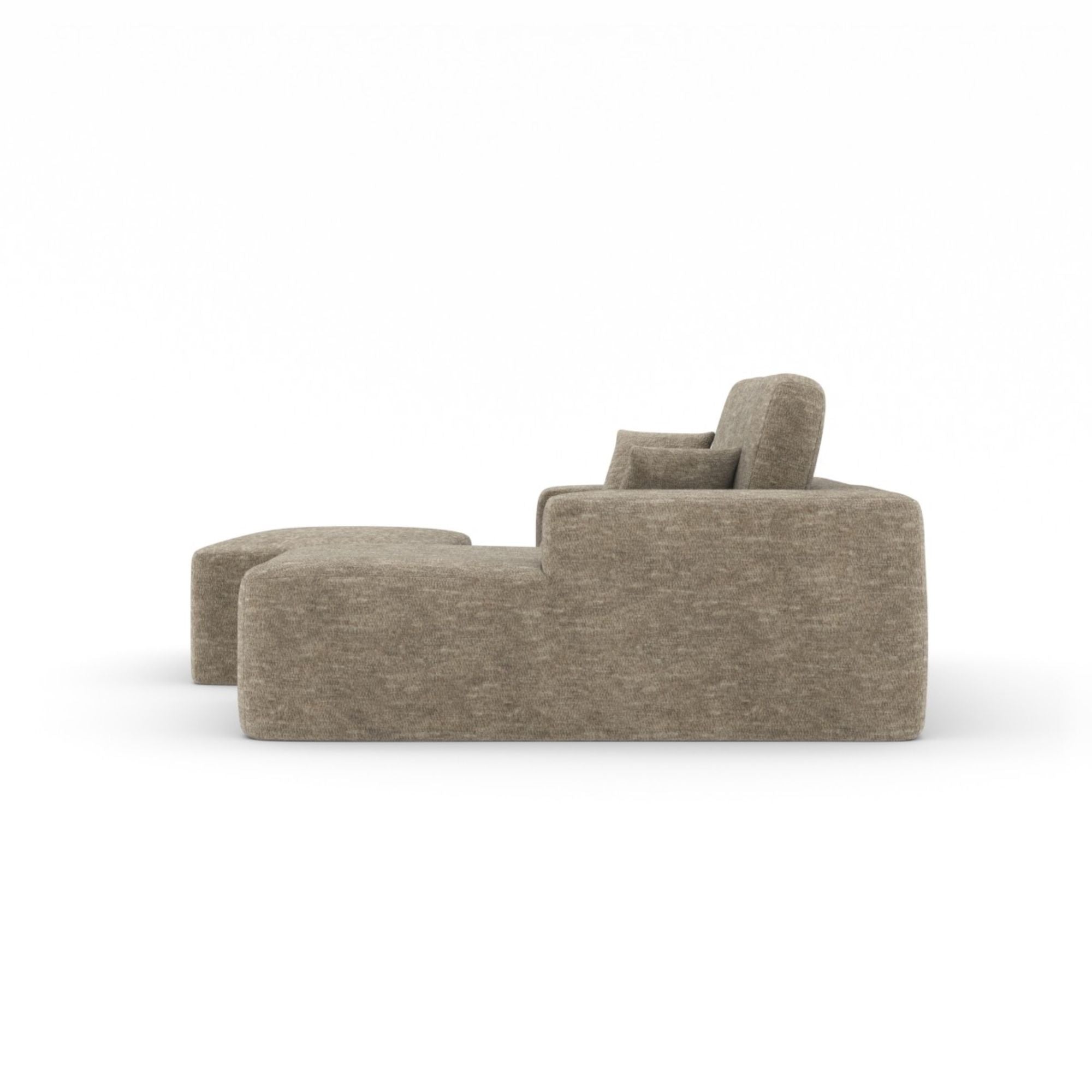 Sectional W/Ottoman in Taupe 443203 | CastleUp Experience Centre