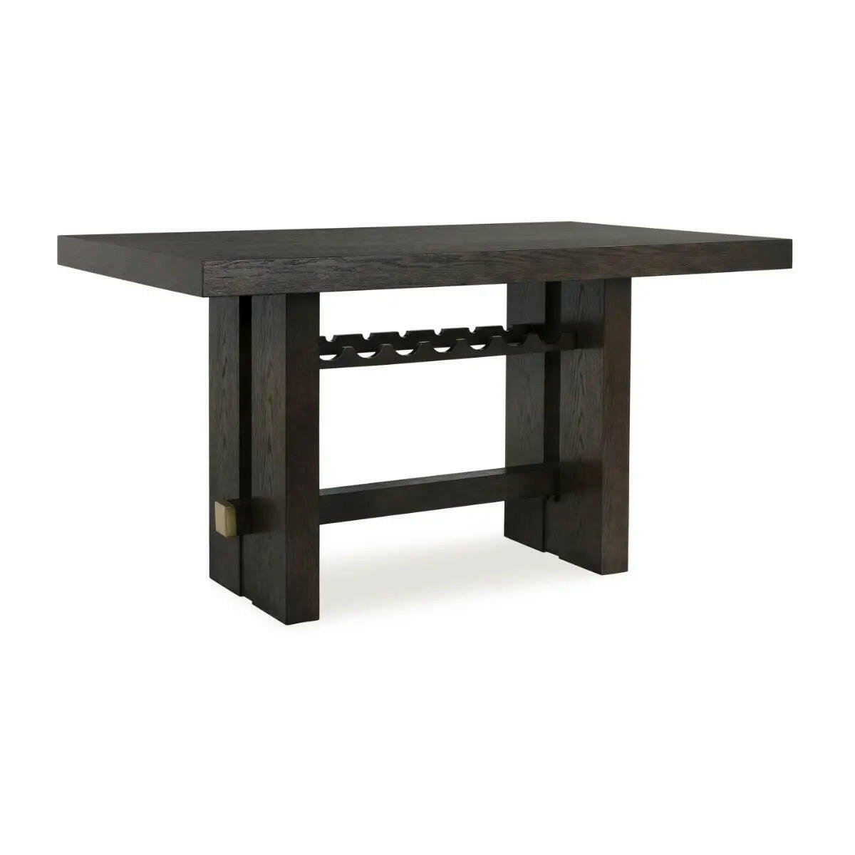 Signature Ashley Burkhaus RECT counter height dining table with wooden finish and sturdy legs, ideal for modern dining spaces.