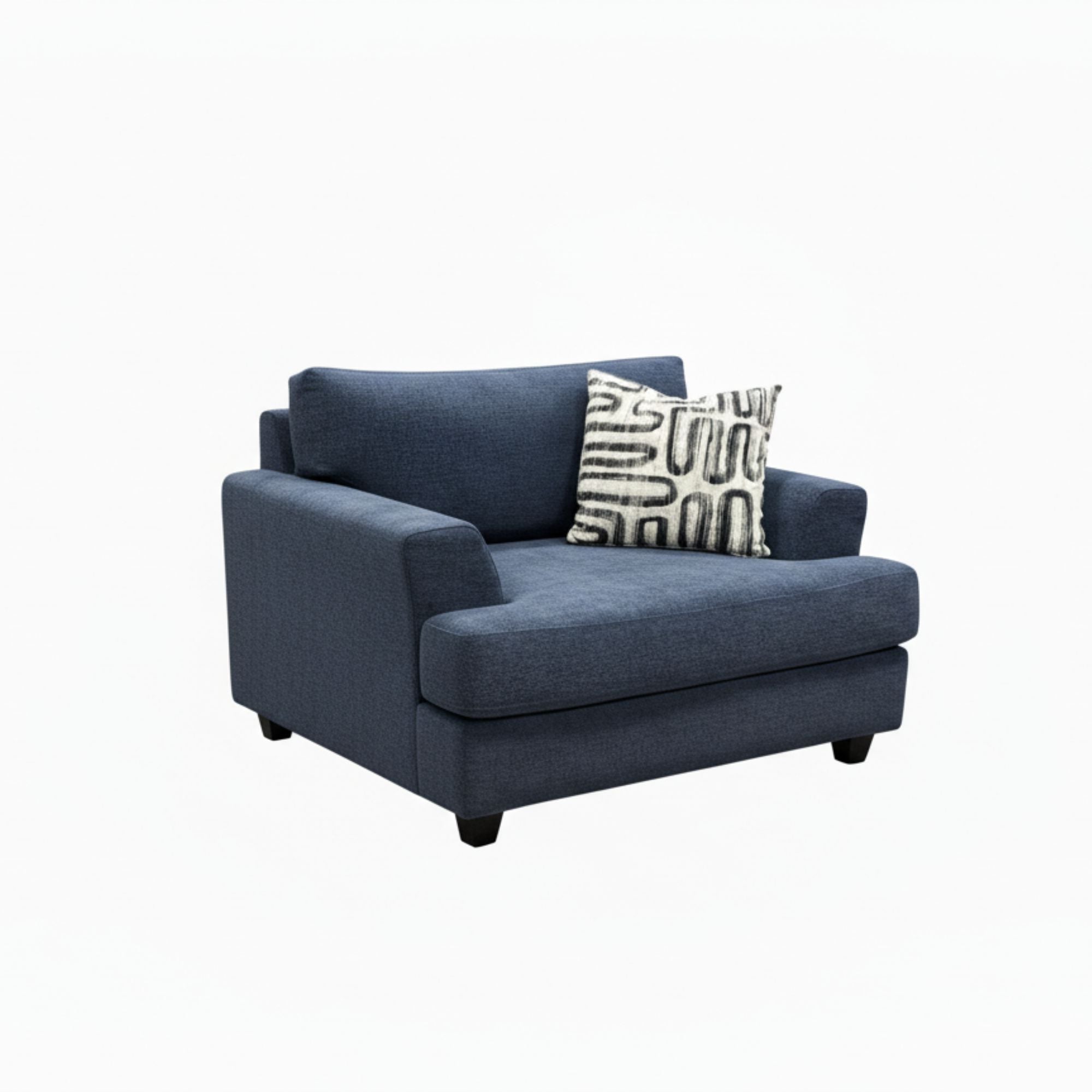Canadian Made Silverado Oversize Chair in Blue | CastleUp Experience Centre