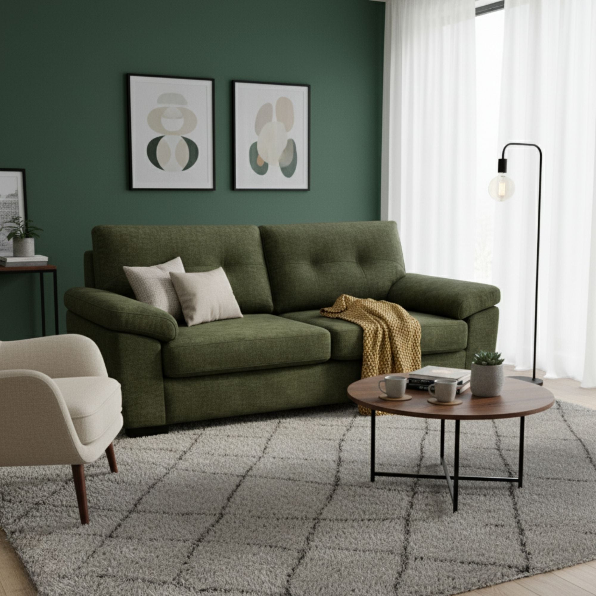 Canadian Made Dexter Sofa in Dark Oliver | CastleUp Experience Centre