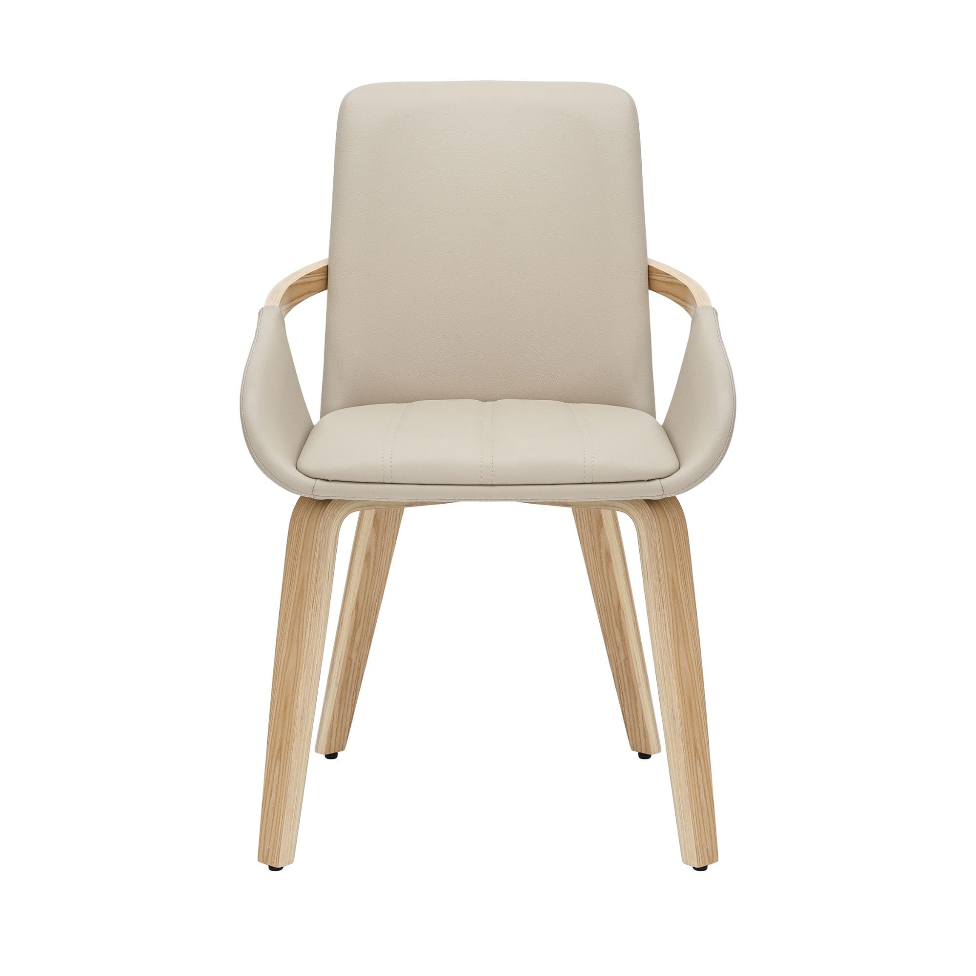 Caspian Mid-Century Modern Dining Chair in Sand (Set of 2)