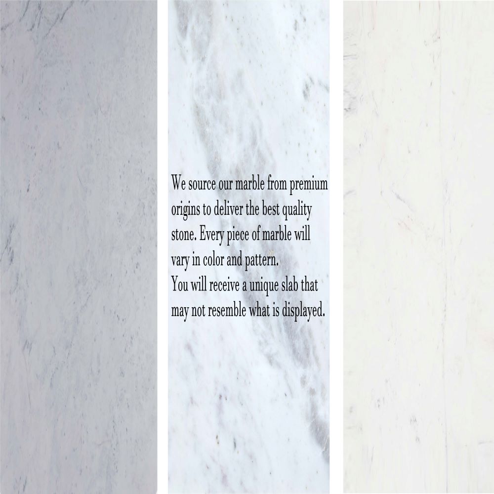 Xcella Amelia Marble Nesting Coffee Tables with gold frames and white marble tops, stylish and modern living room decor.